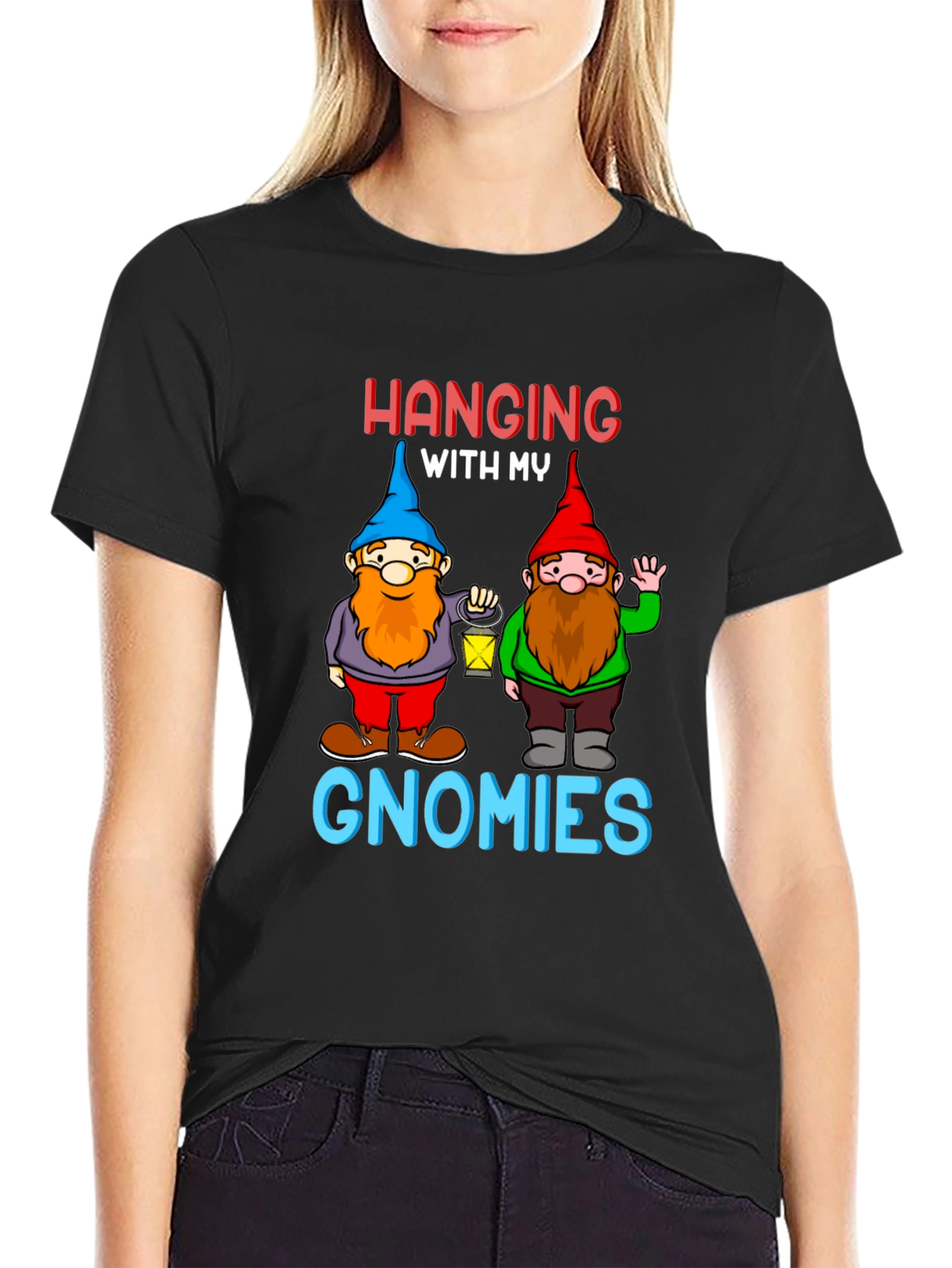 Hanging With My Gnomies Black T-Shirt - 2