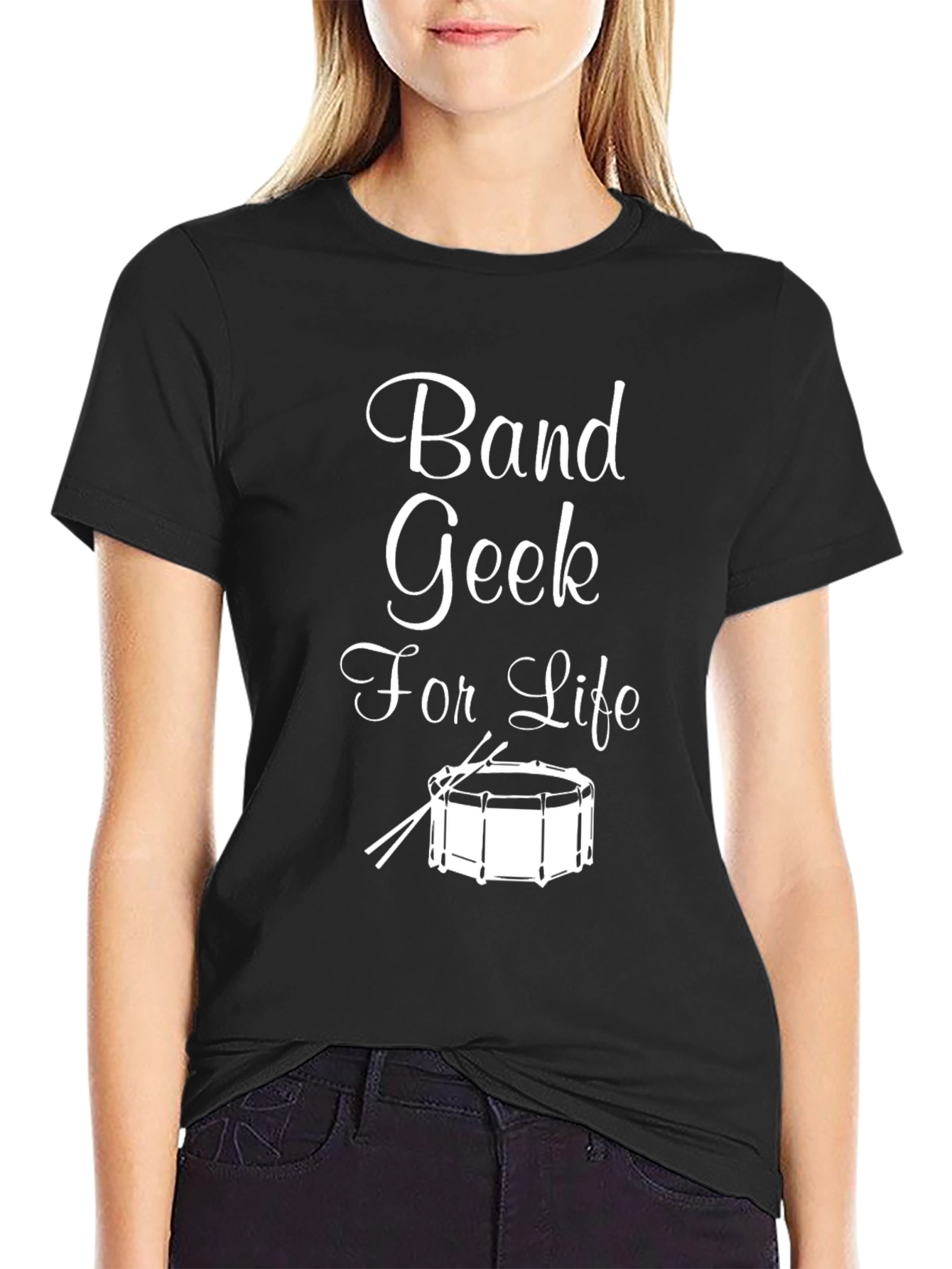 Black Band Geek For Life T-Shirt - Musician Apparel view 2