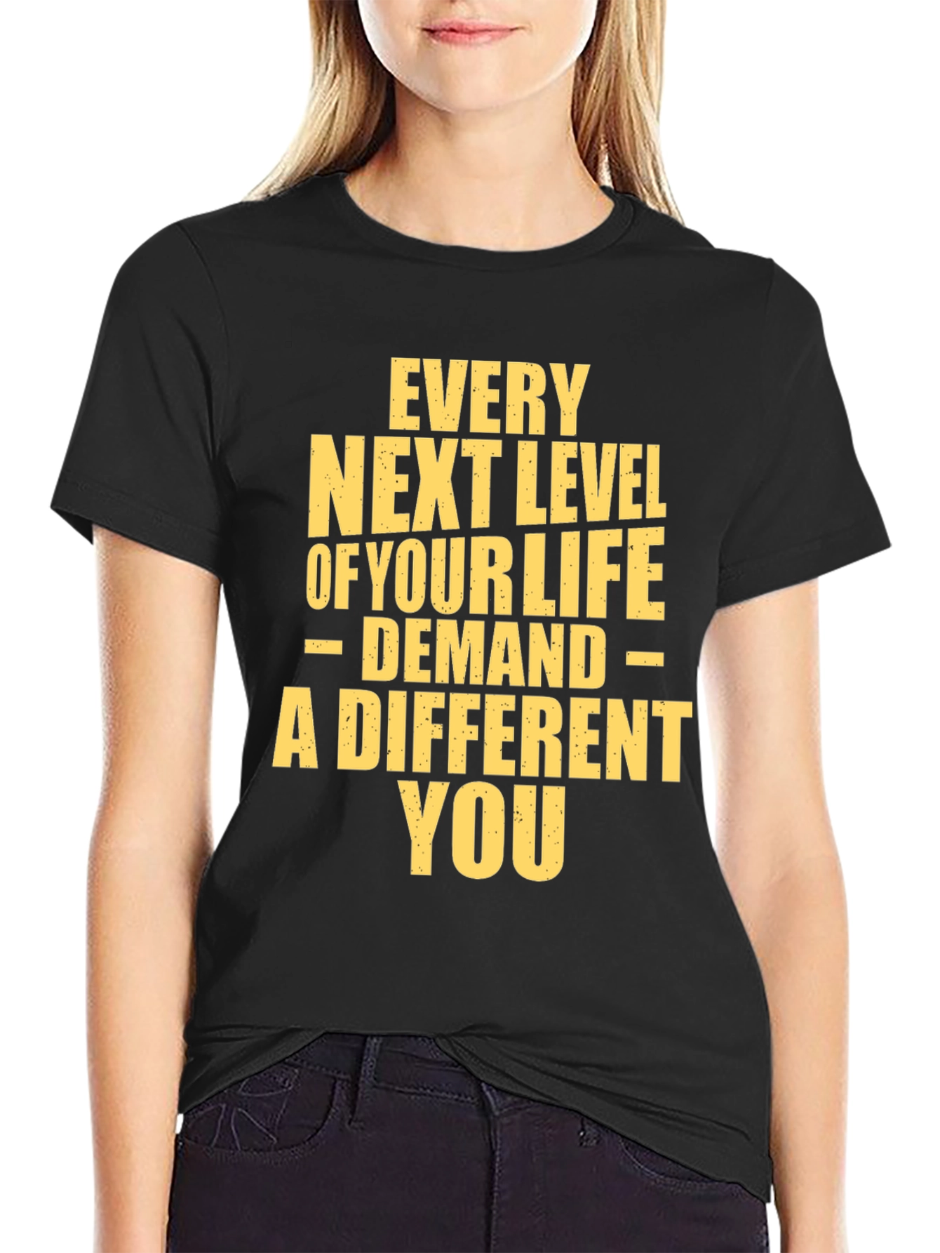 Black Motivational T-Shirt: Every Next Level view 2