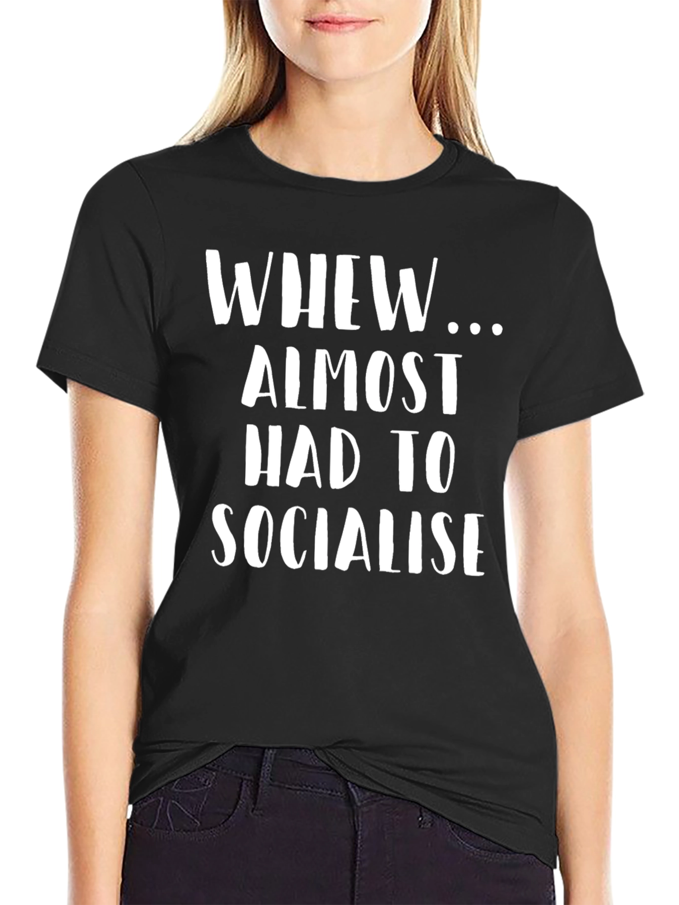 Black Socially Distant Humor Tee view 2