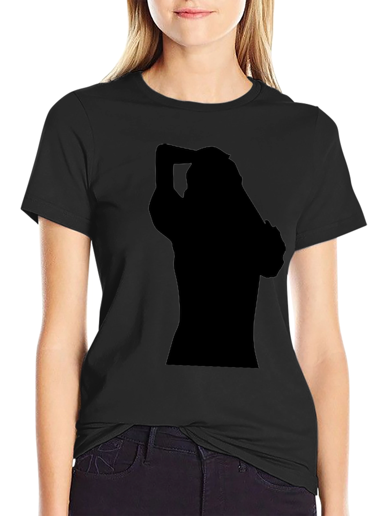 Black Black Silhouette Graphic T-Shirt view 2