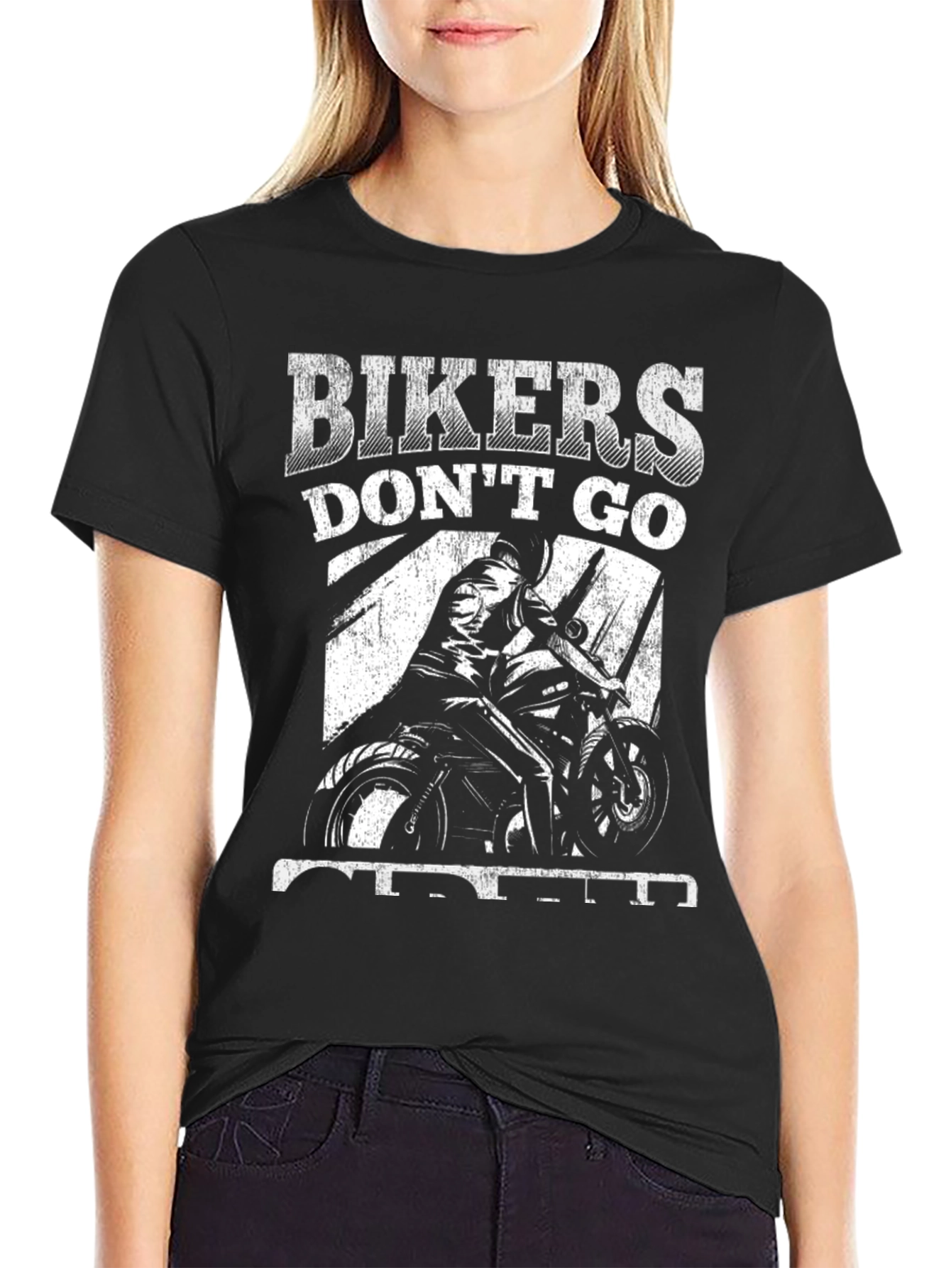 Black Bikers Don't Go Creed T-Shirt view 2
