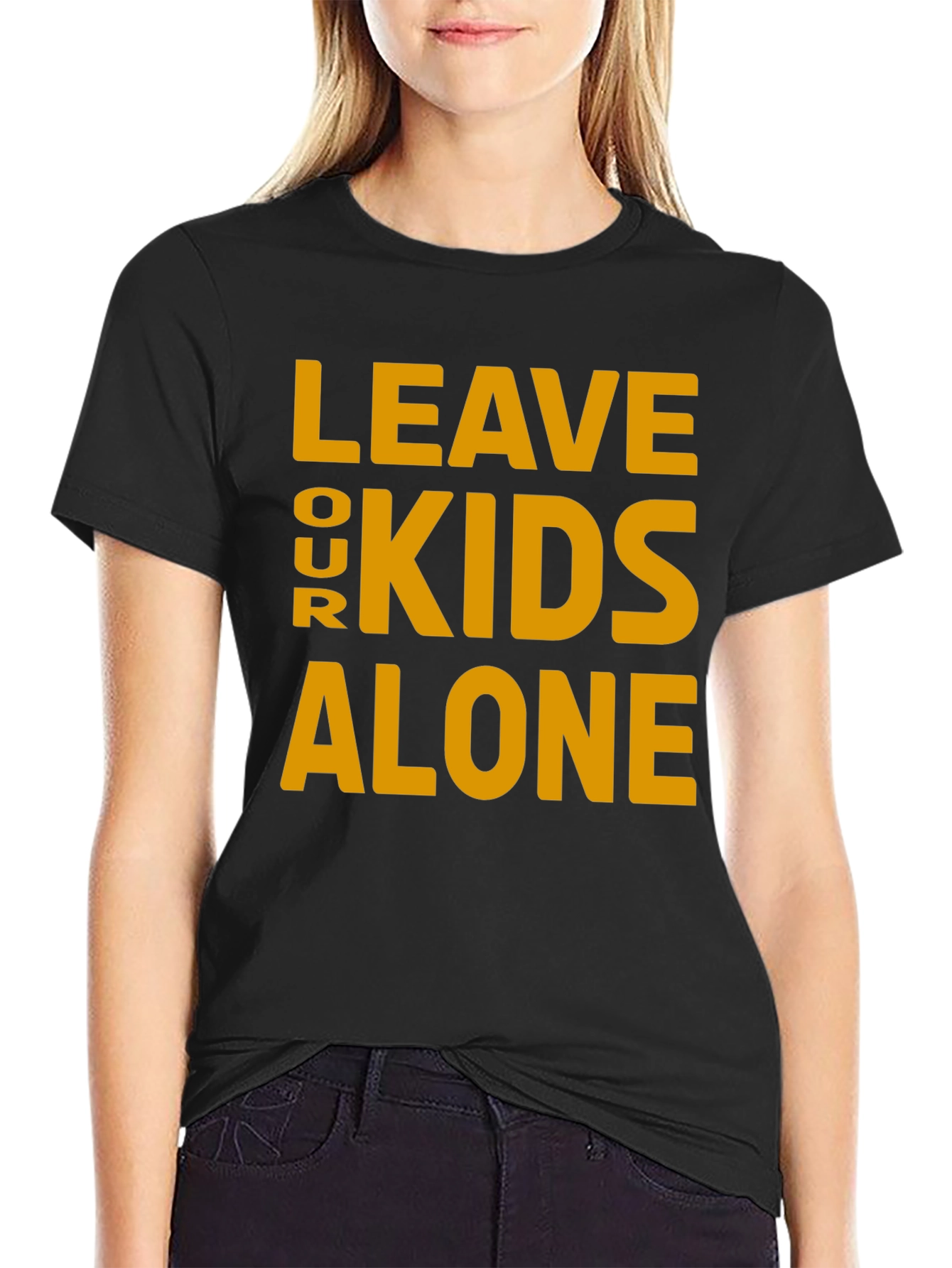 Black Leave Our Kids Alone Graphic Tee view 2