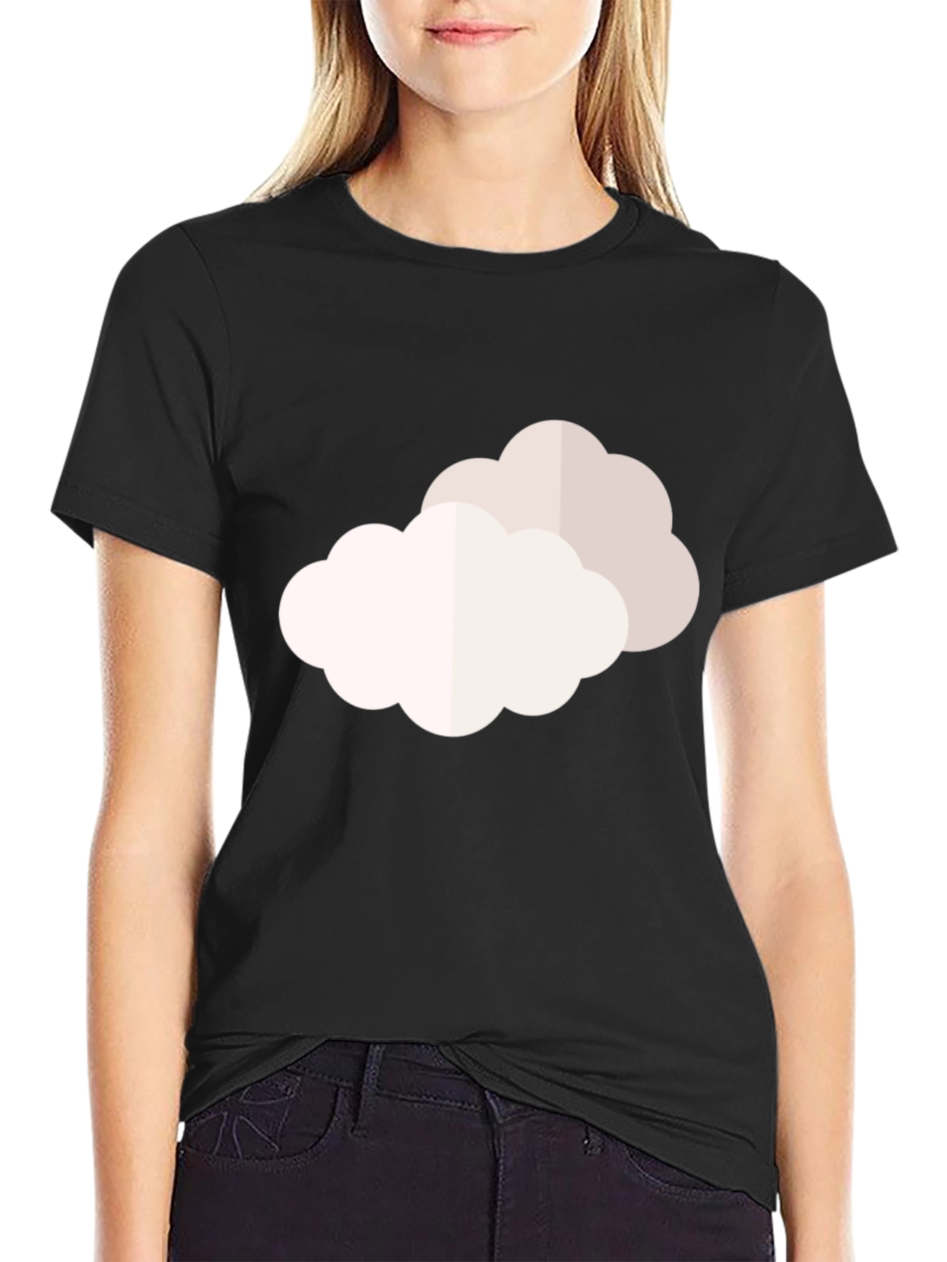 Black Cloud Graphic Black T-Shirt - Relaxed Fit view 2