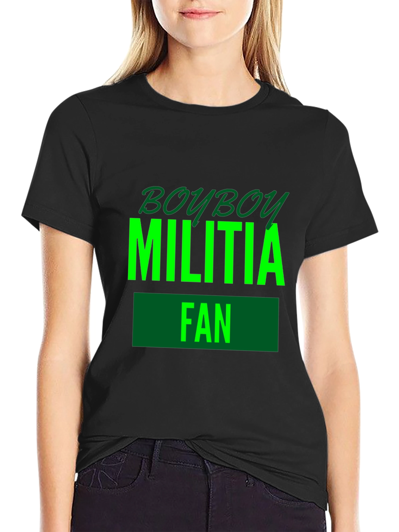 Black Boyboy Militia Fan Black T-Shirt view 2