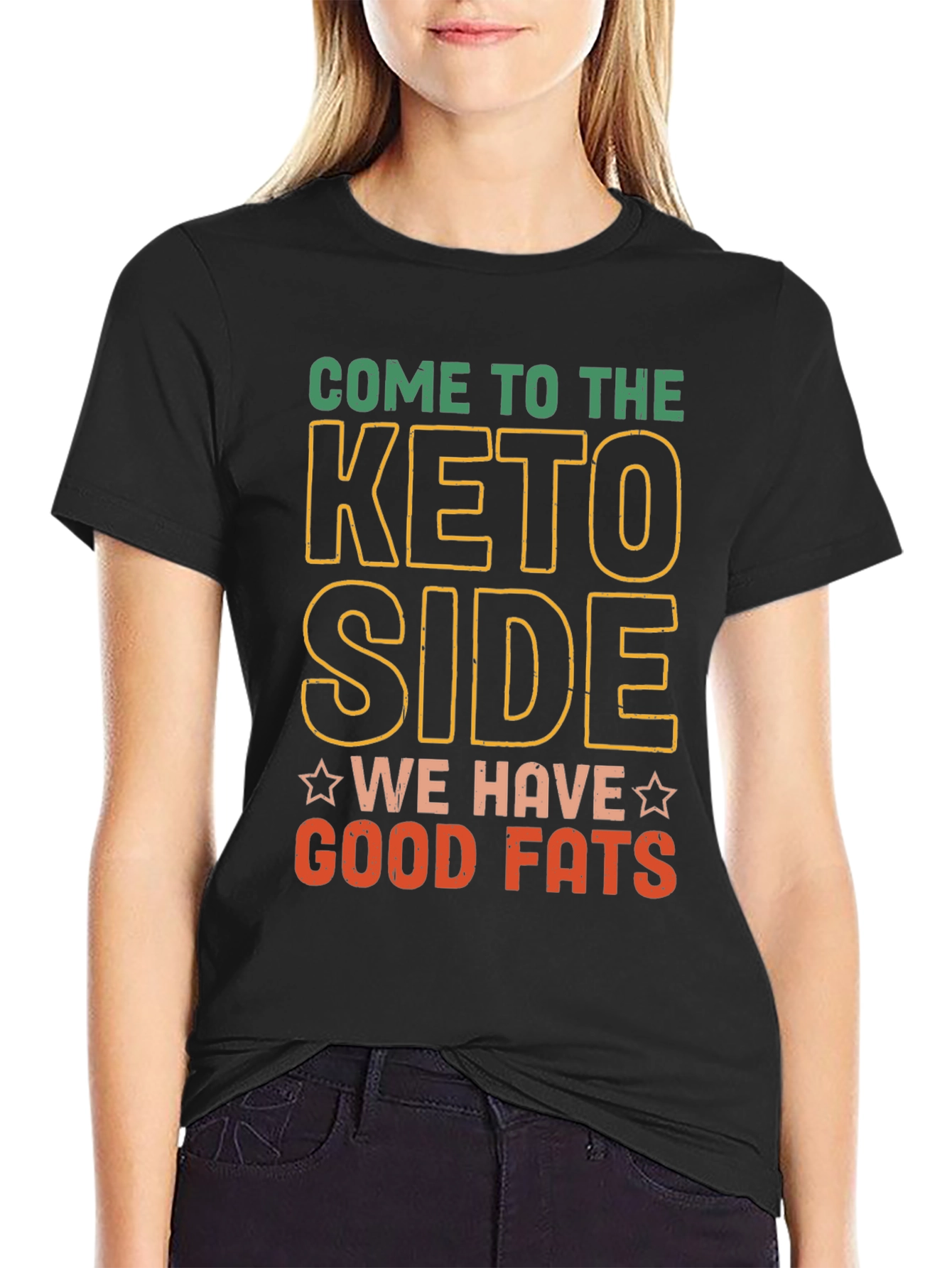 Black Come to the Keto Side T-Shirt view 2