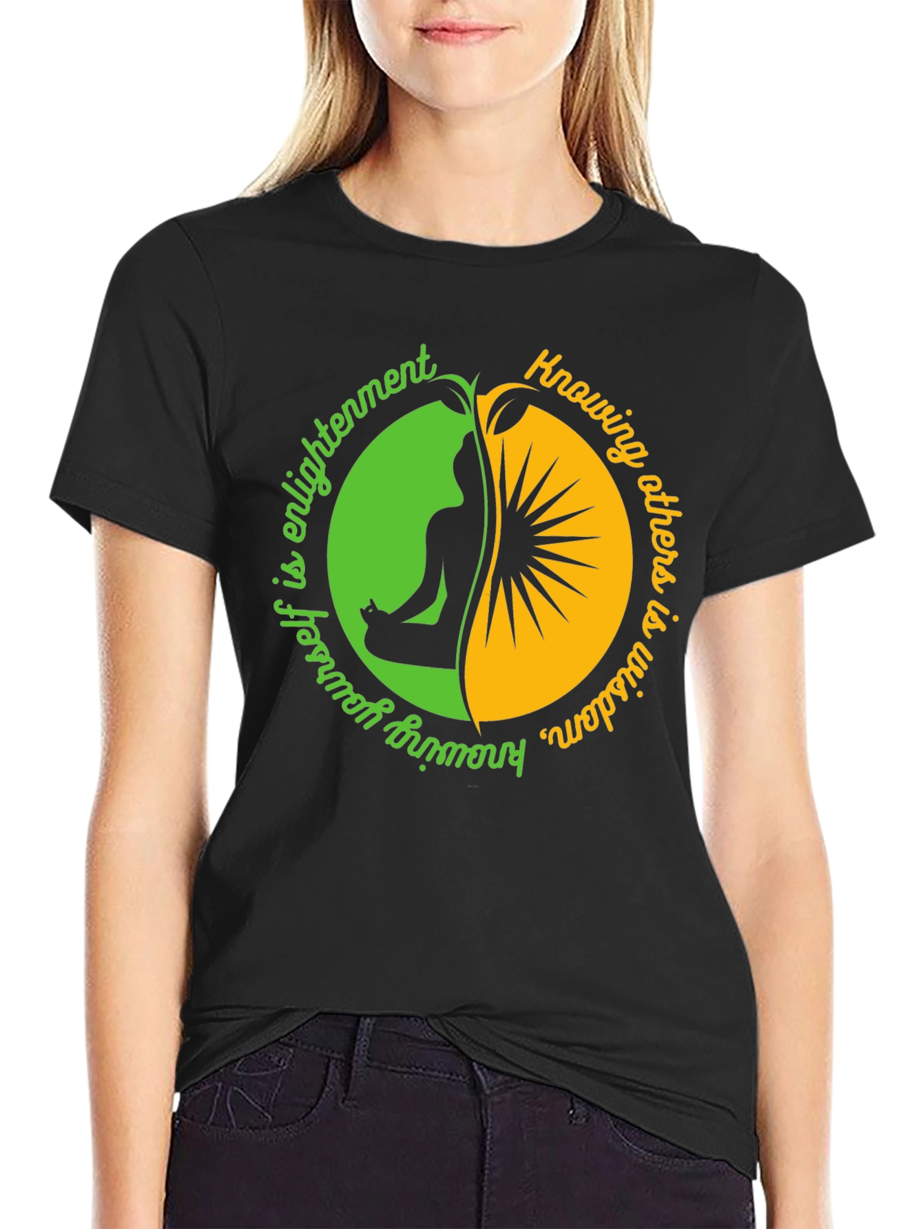 Black Enlightenment Wisdom Graphic Tee view 2