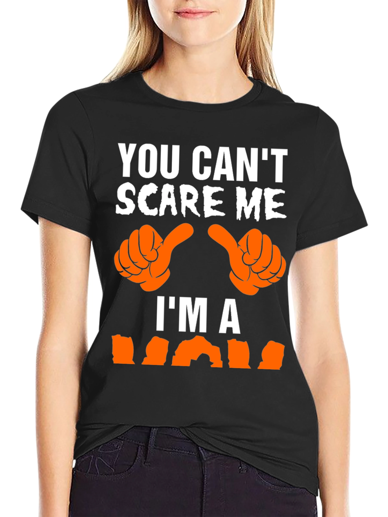 Black Funny Halloween T-Shirt - You Can't Scare Me, I'm A... view 2