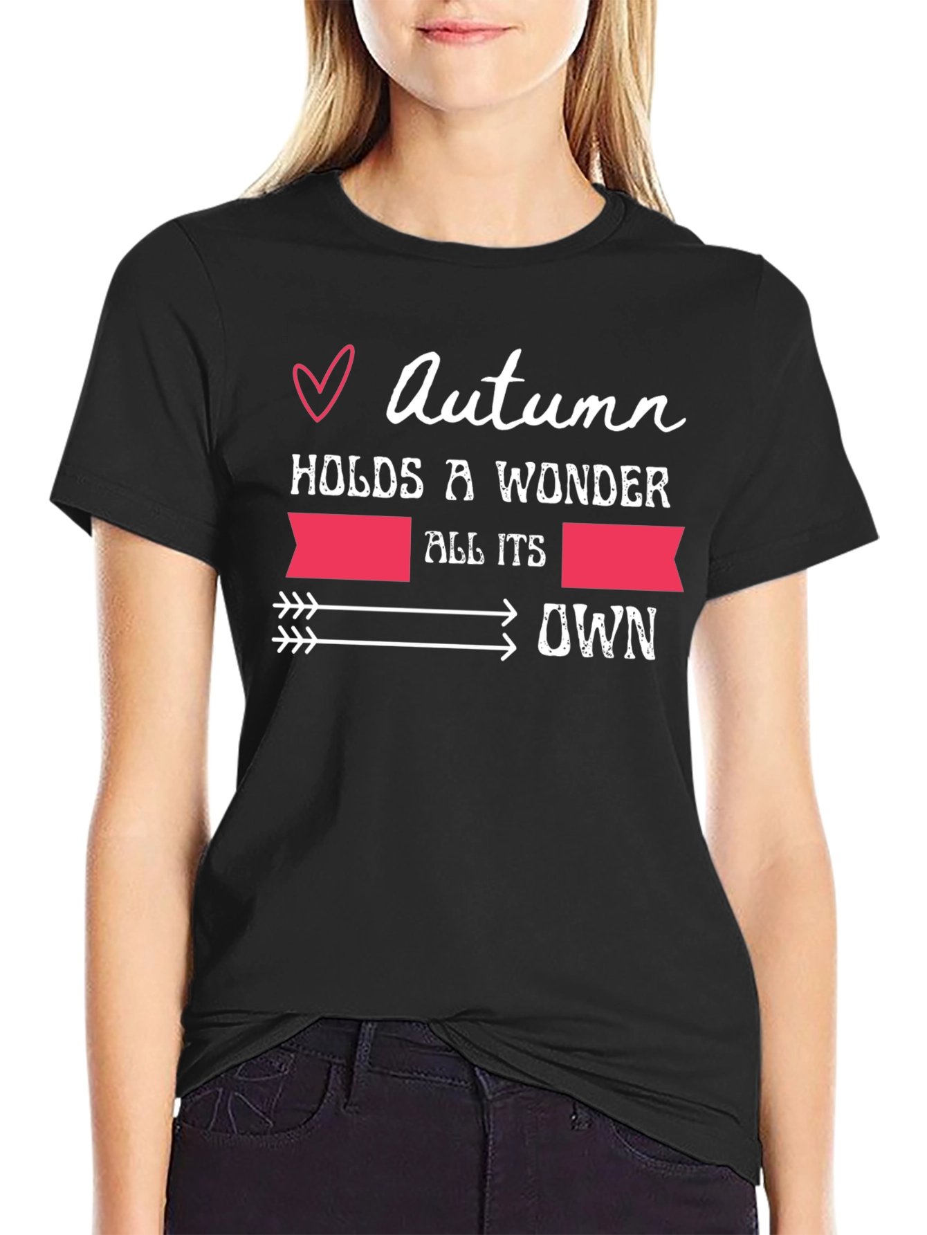 Black Autumn Wonder Graphic T-Shirt - Unisex Fall Fashion view 2