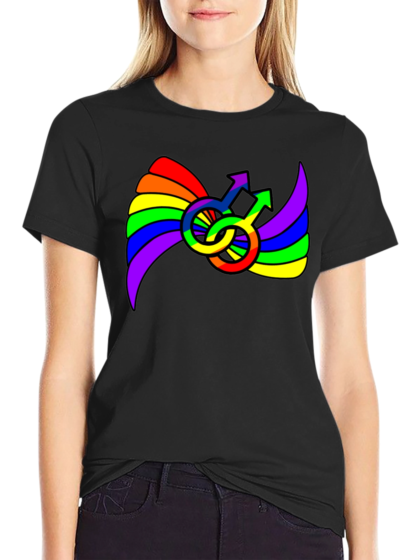 Rainbow Pride Male Symbol T-Shirt - 2