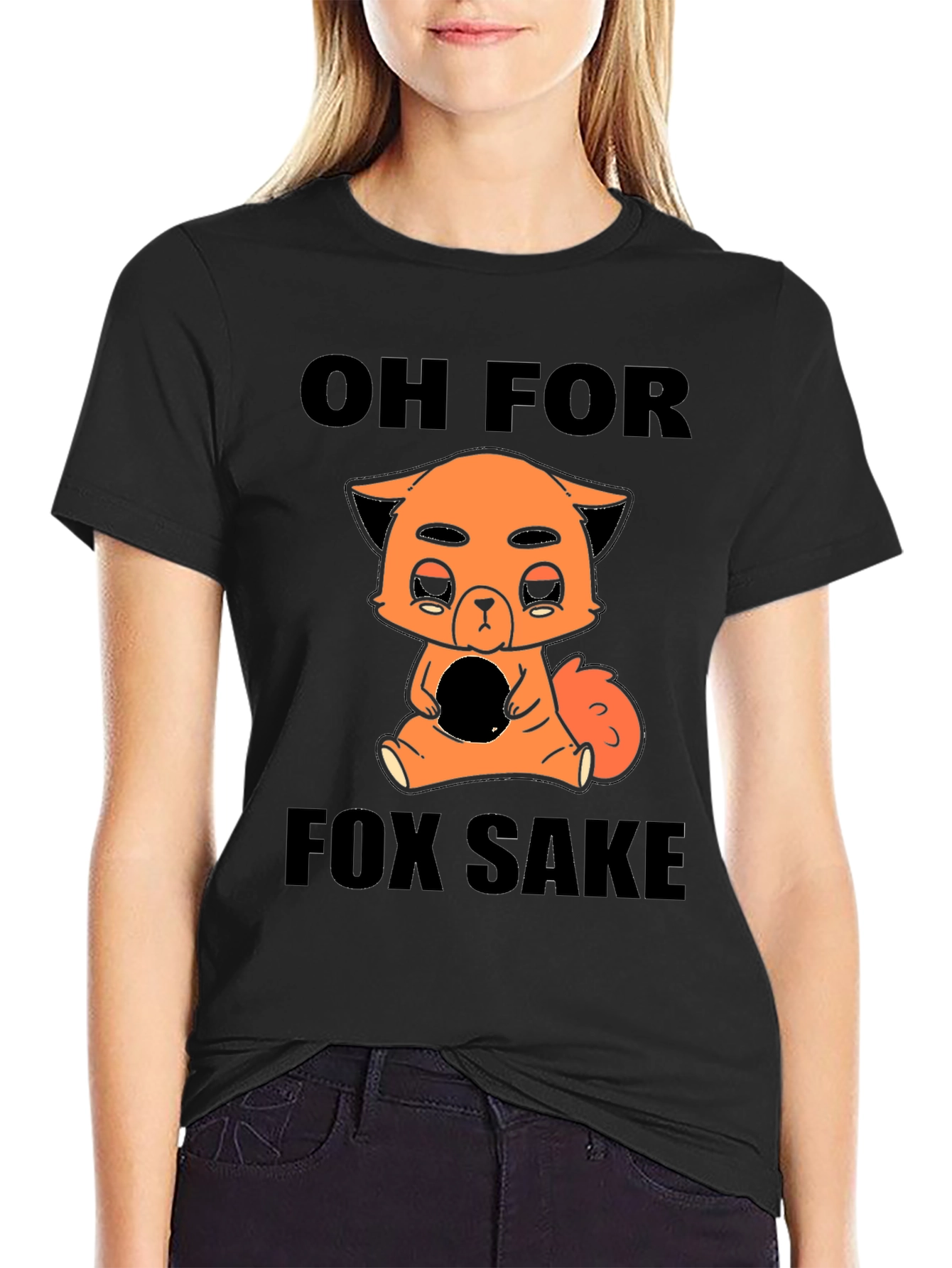 Black Oh For Fox Sake T-Shirt view 2