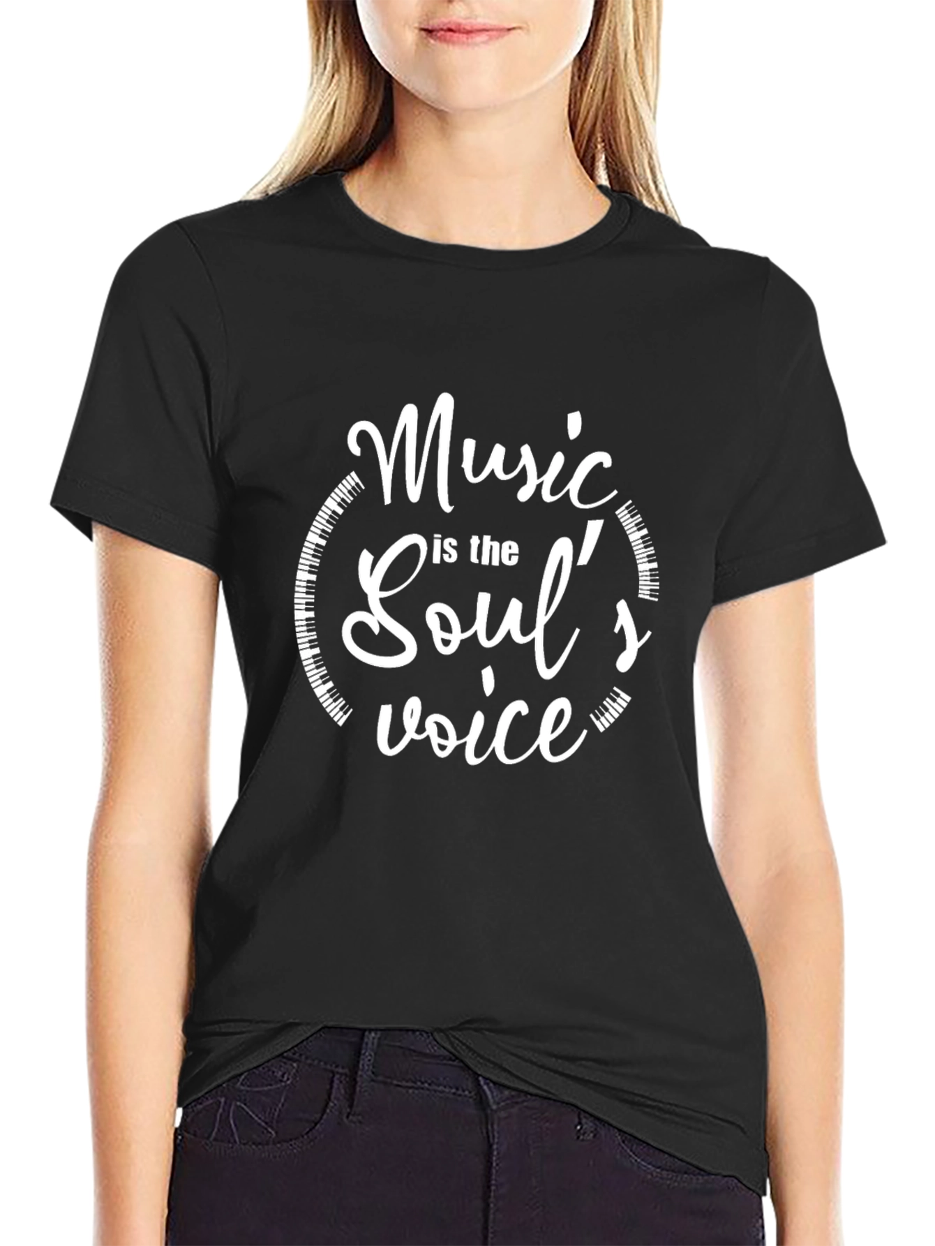Black Music is the Soul's Voice T-Shirt view 2