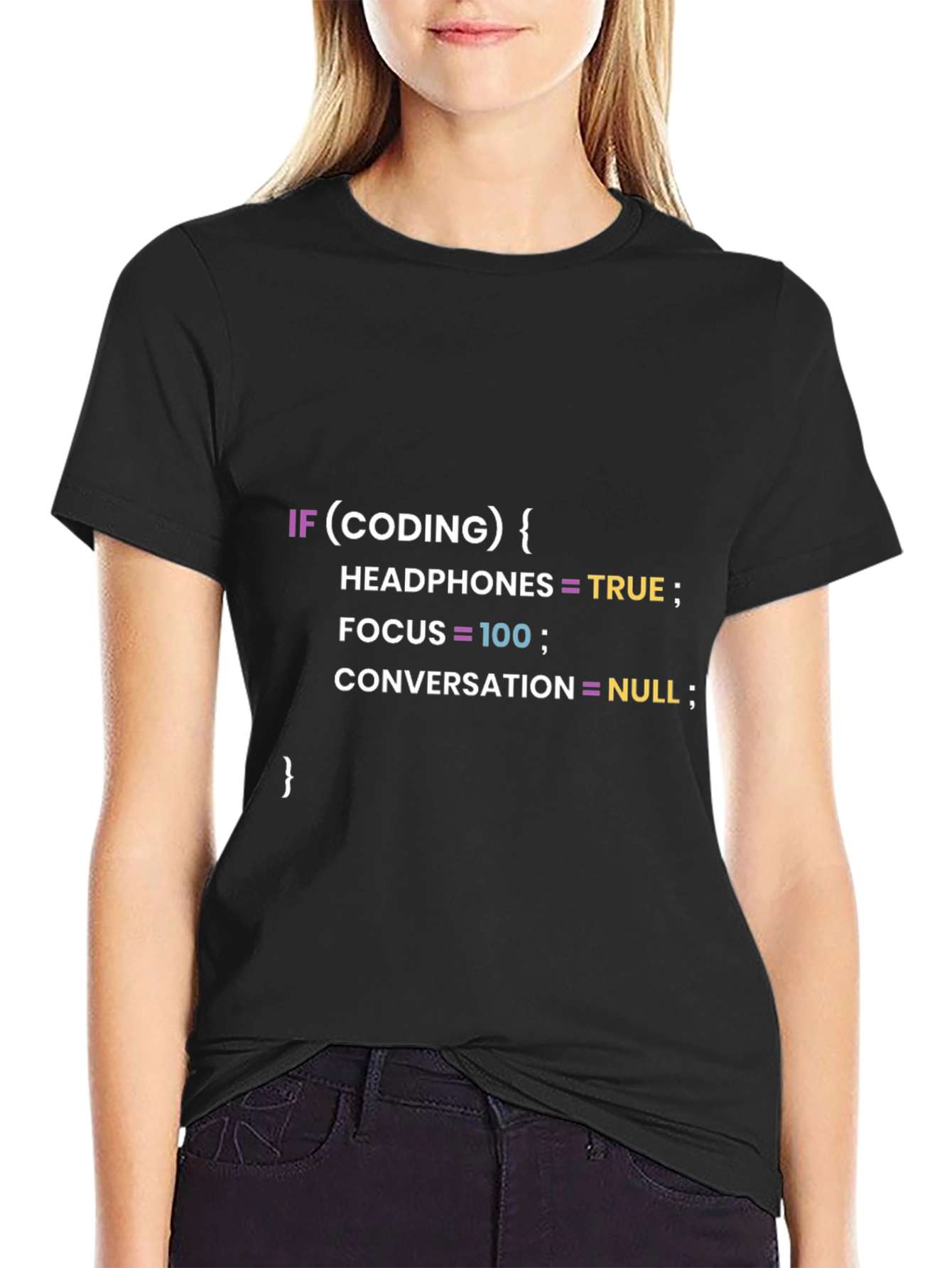 Black Coding Humor T-Shirt - Programmer Gift view 2