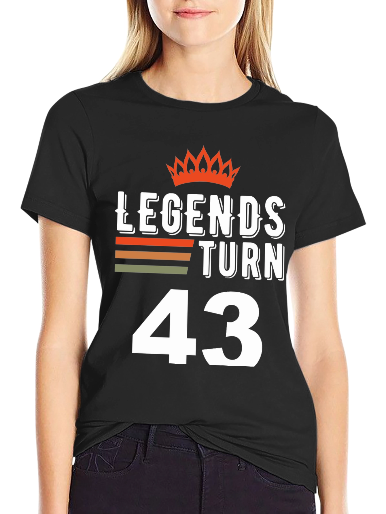 Black Legends Turn 43 T-Shirt view 2