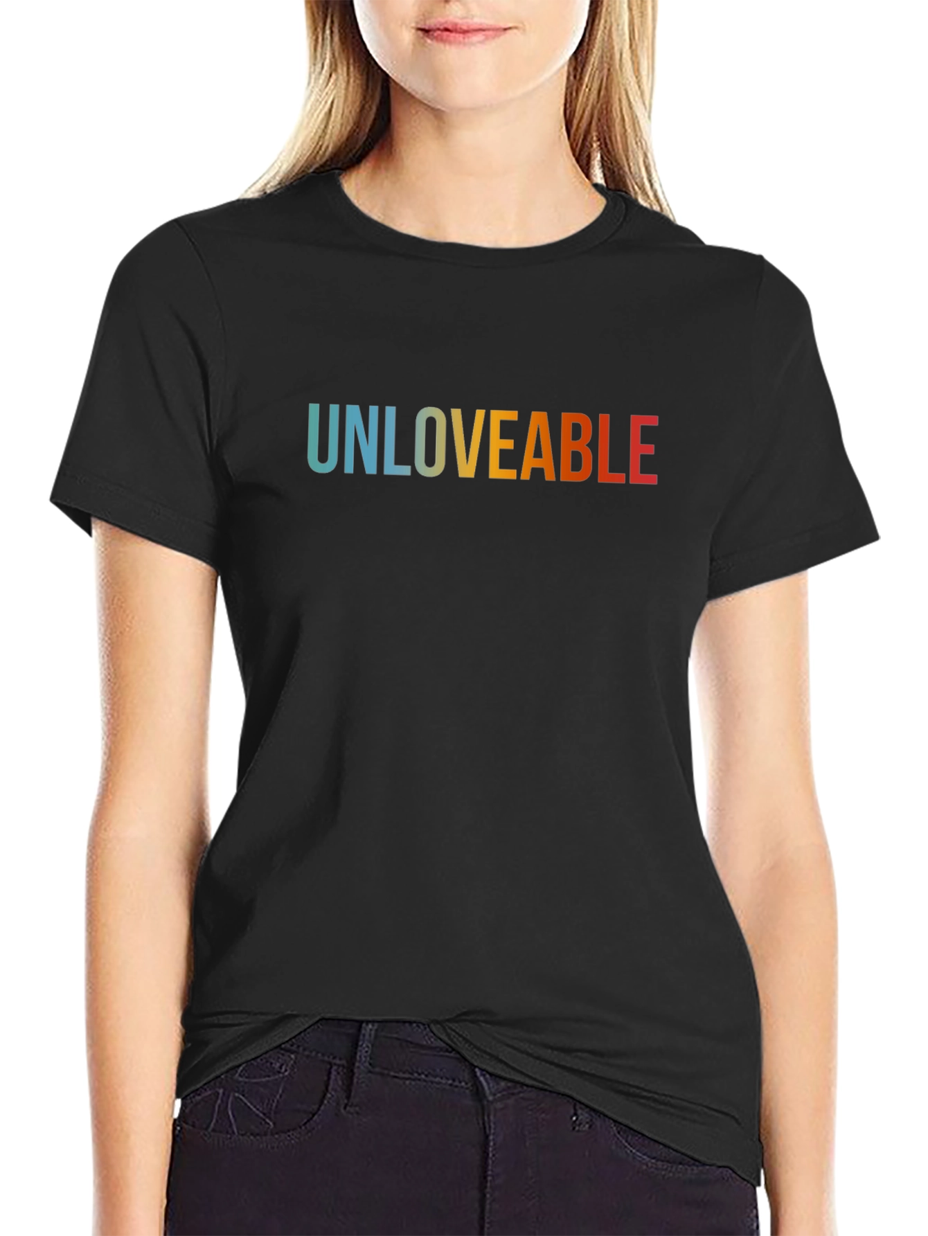 Black Unloveable Graphic Tee - Stylish Comfort view 2