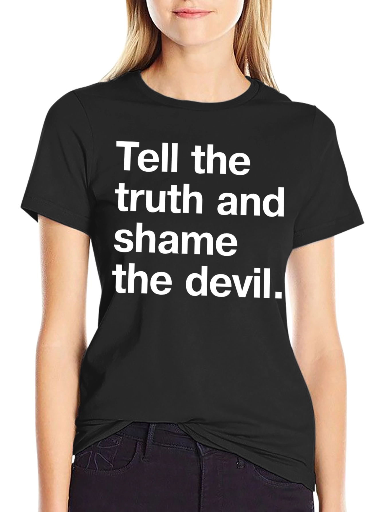 Black Truth and Shame Black Graphic Tee view 2