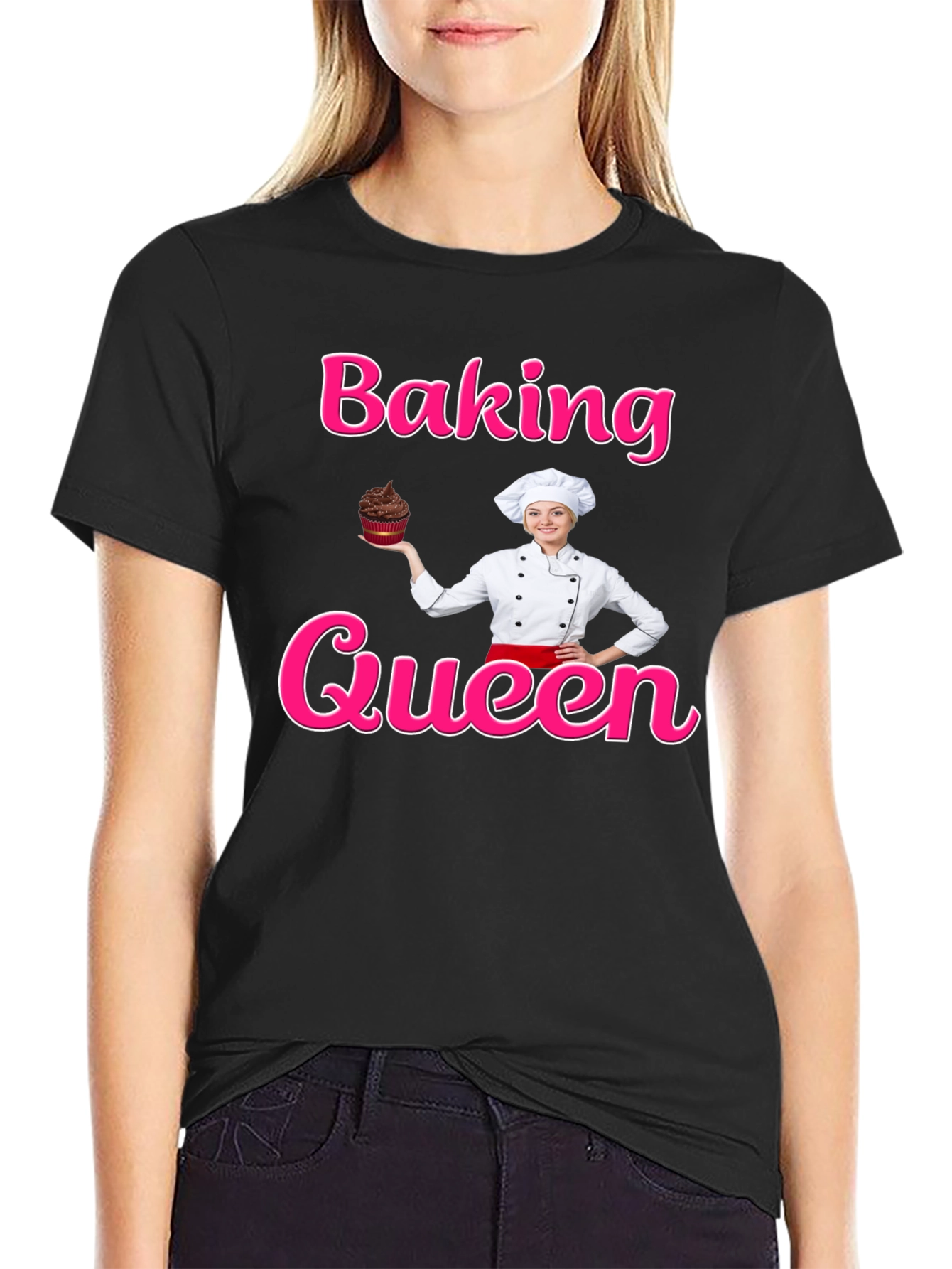 Baking Queen T-Shirt - Chef Cupcake Design - 2