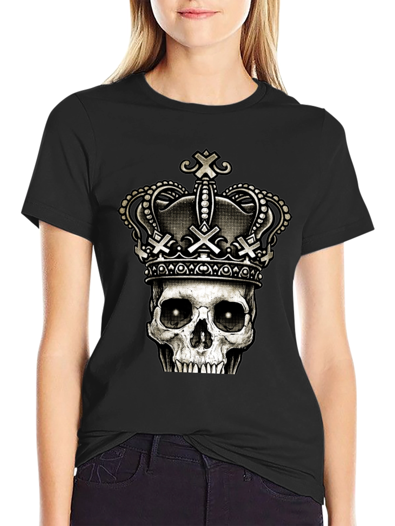 Black Skull King T-Shirt - Grim Style view 2