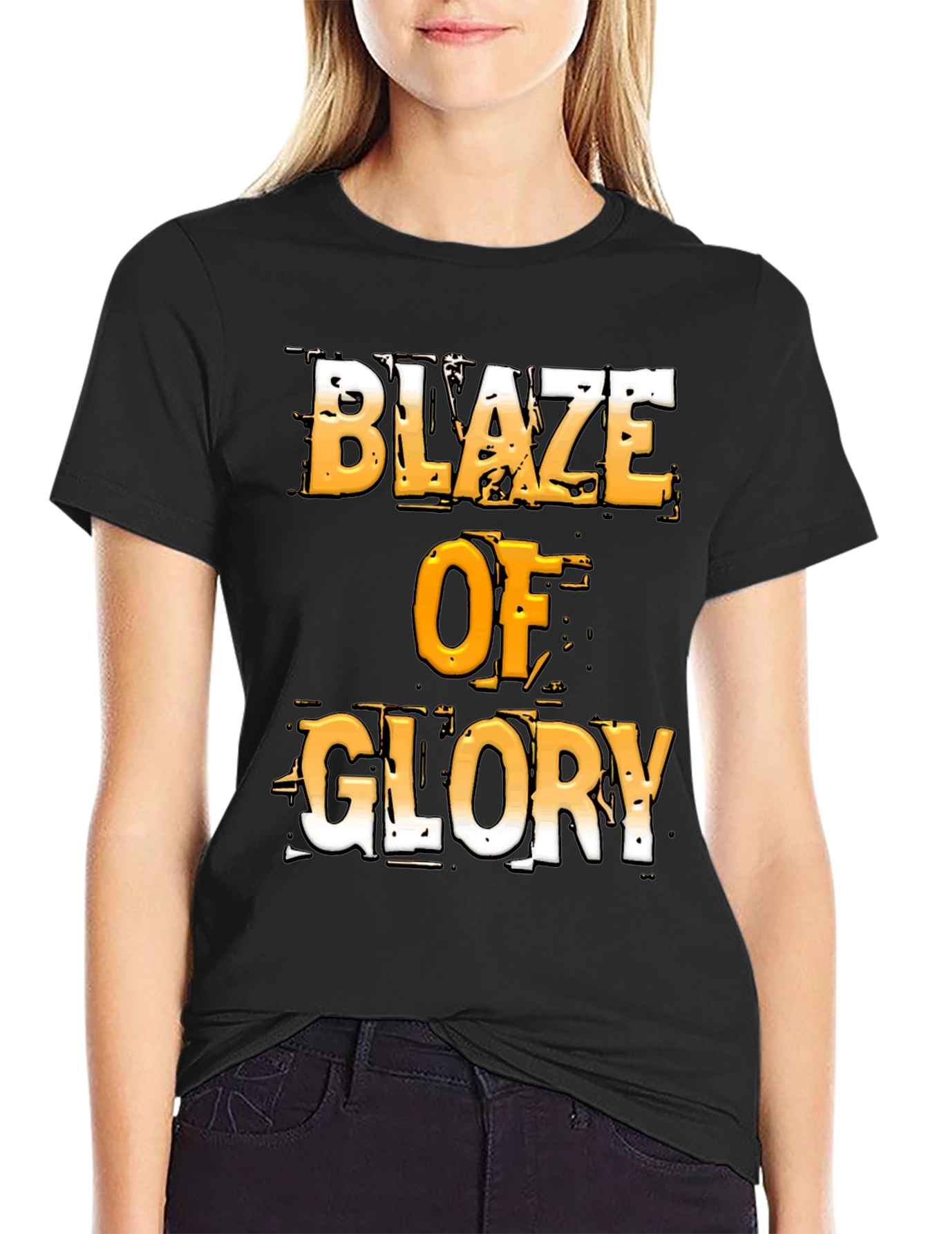 Black Blaze of Glory Graphic T-Shirt - Bold Design view 2