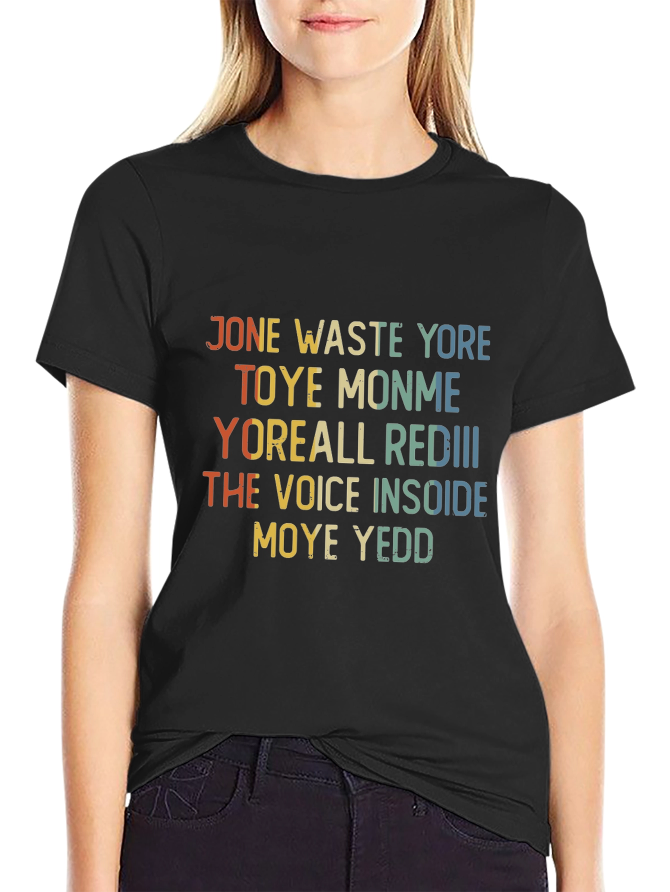 Black Jone Waste Yore Toye Monme Funny T-Shirt view 2