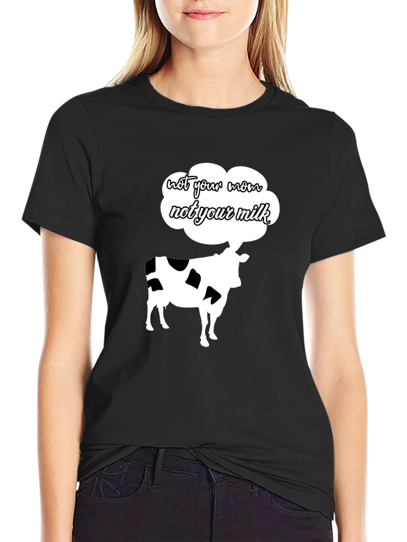 Black Cow "Not Your Mom" Graphic T-Shirt - Black view 2