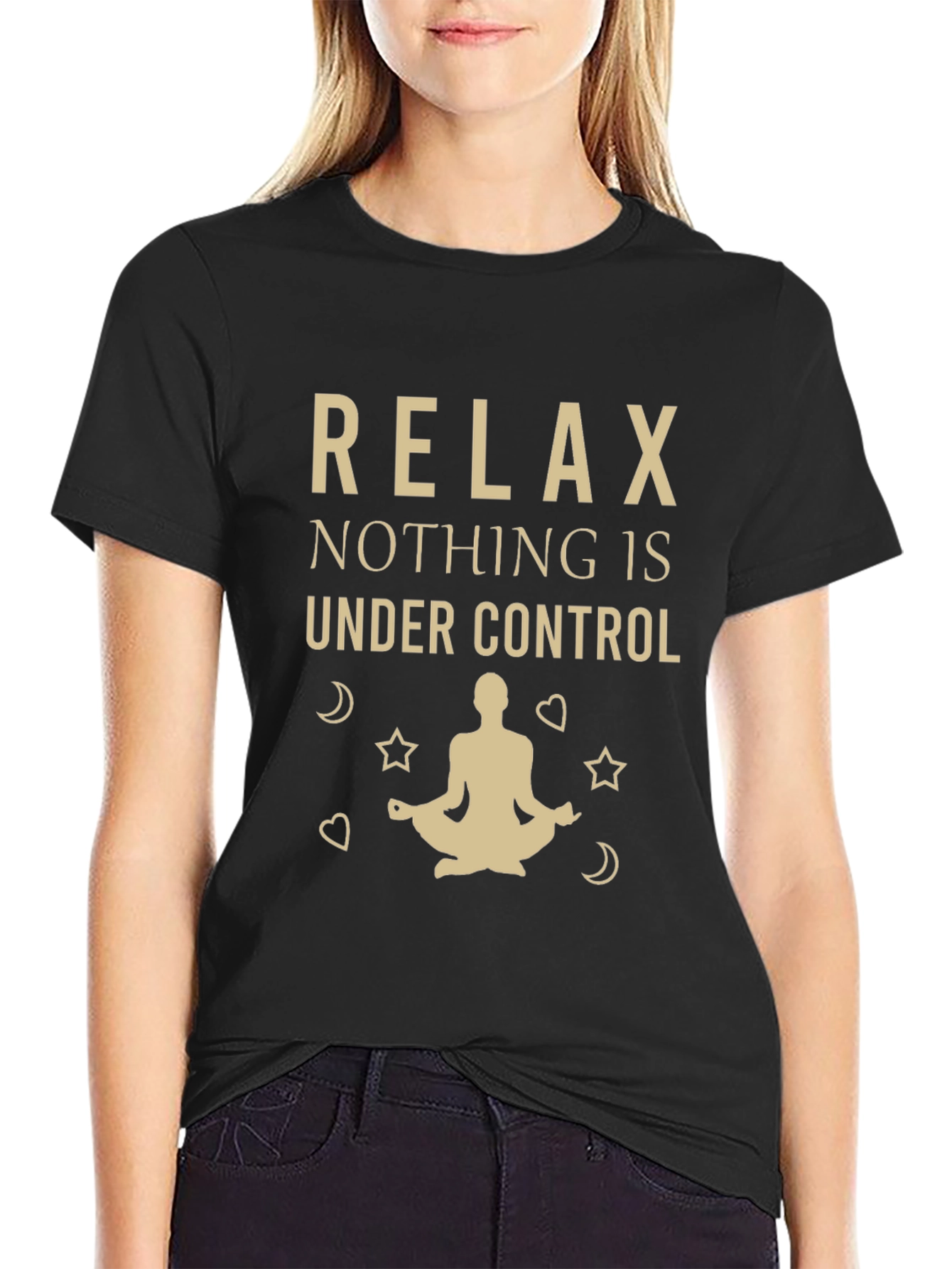 Black Relax T-Shirt - Nothing Is Under Control view 2