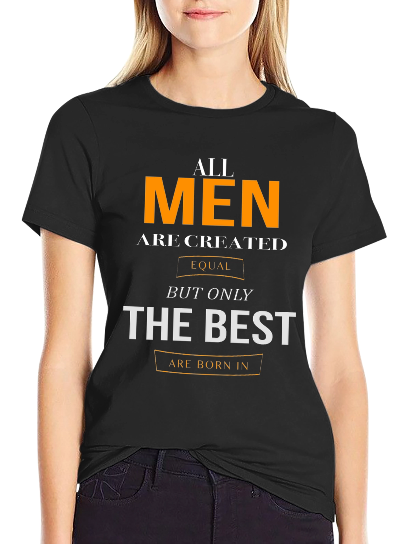 Black All Men Are Created Equal T-Shirt view 2