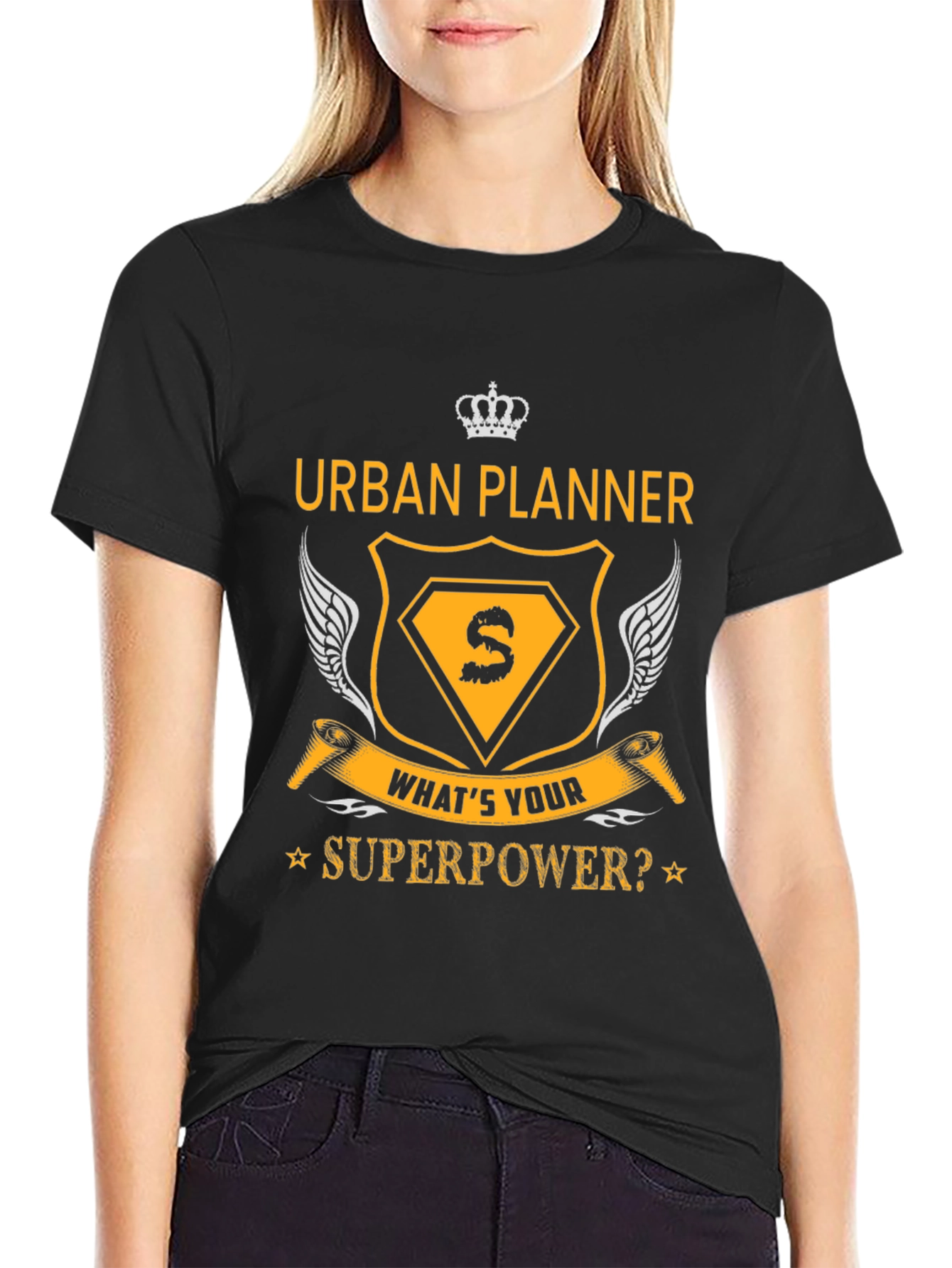 Black Urban Planner Superpower T-Shirt view 2