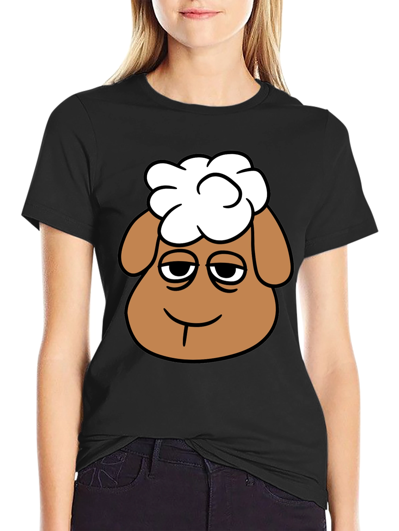 Shaun the Sheep Graphic Tee - Black Cotton Shirt - 2