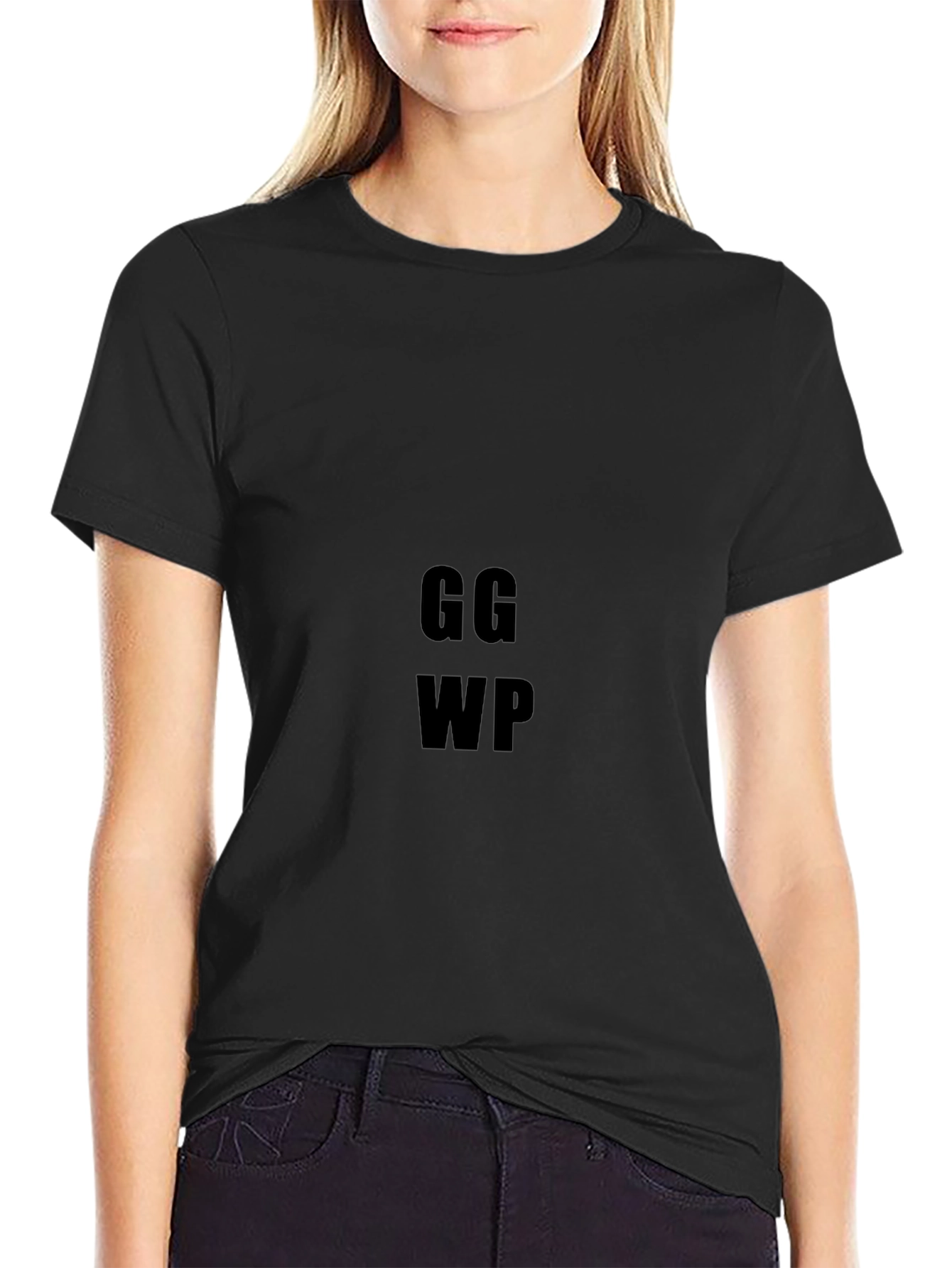 Black GG WP Black Graphic Tee - Good Game Well Played T-Shirt view 2