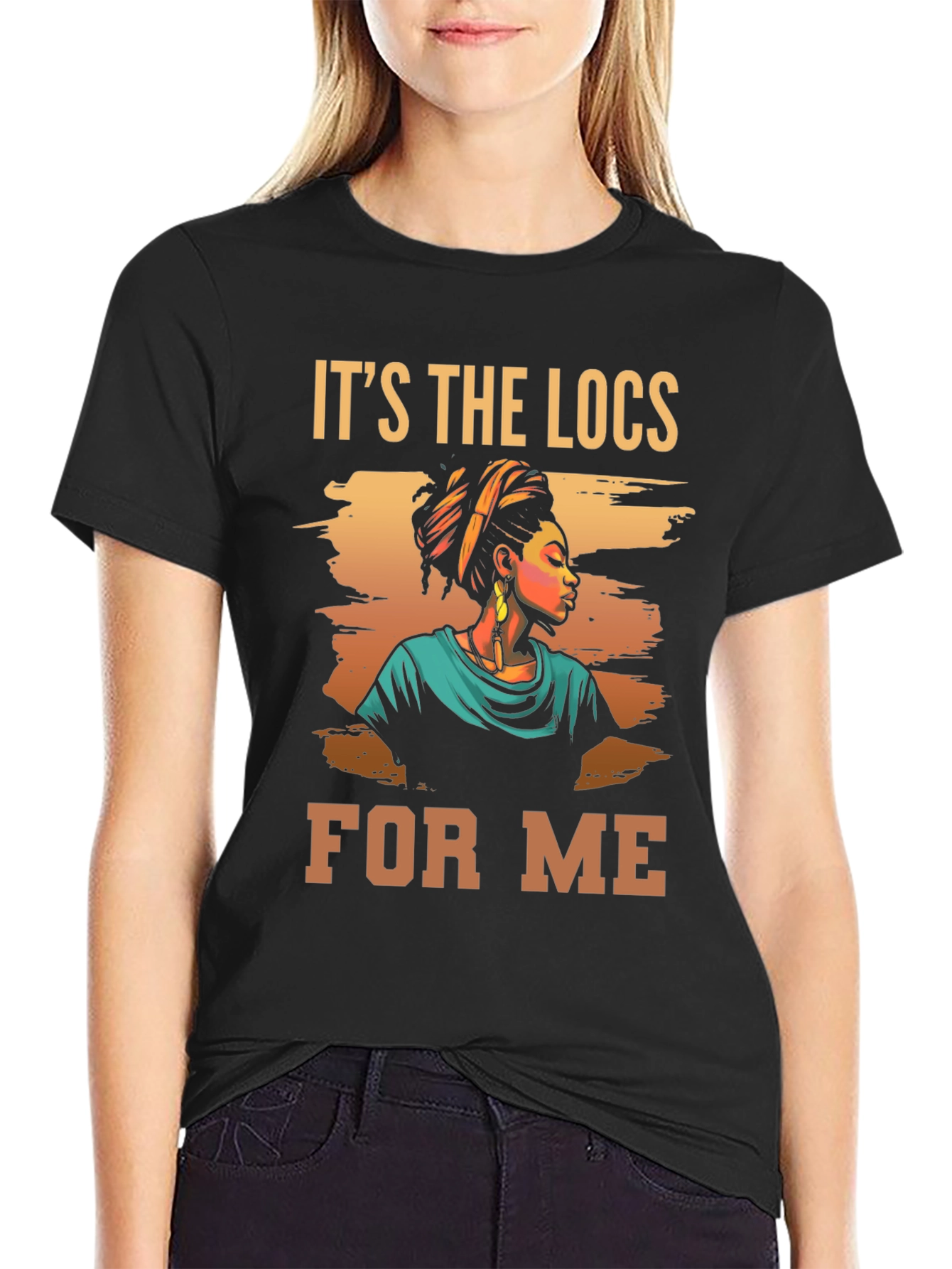 Black It's the Locs For Me Graphic Tee view 2