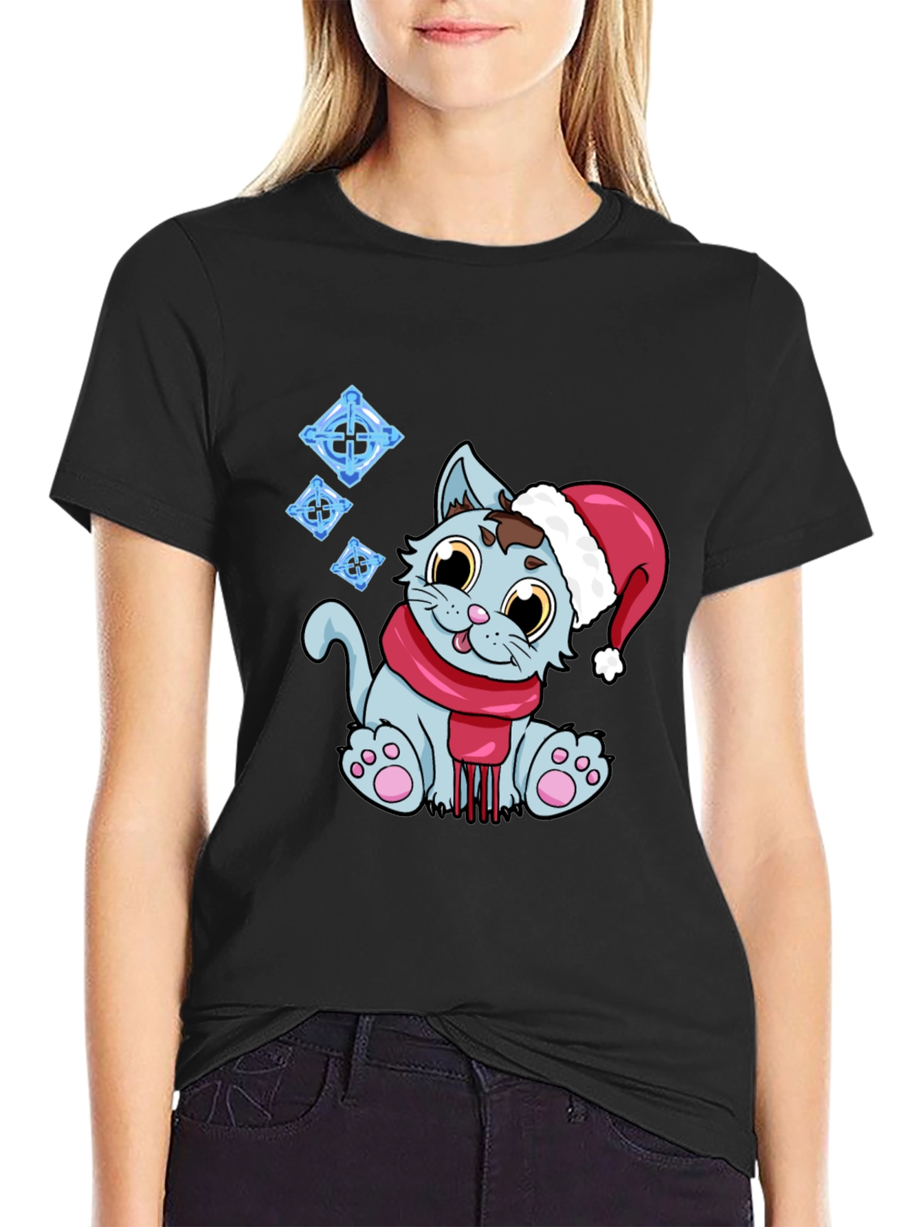 Festive Cat T-Shirt - Holiday Cheer - 2