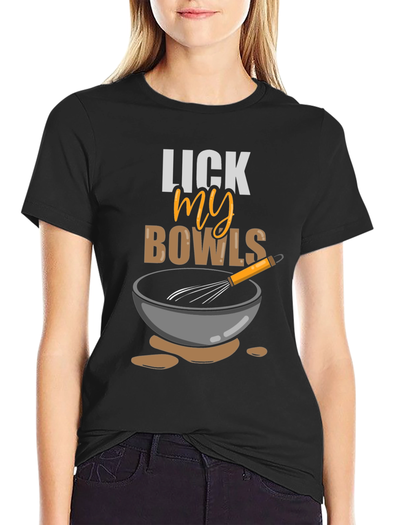 Black Lick My Bowls Graphic T-Shirt view 2