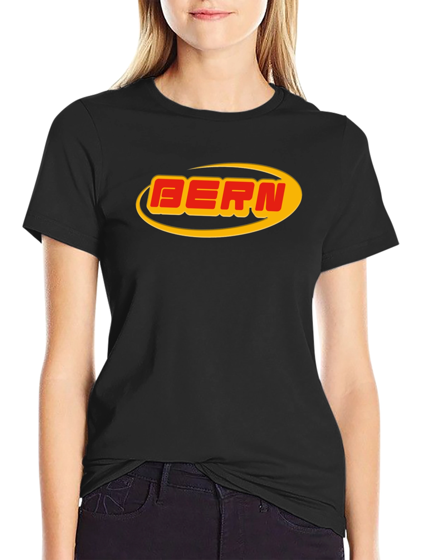Black Bern Logo T-Shirt - Bold Graphic Tee view 2