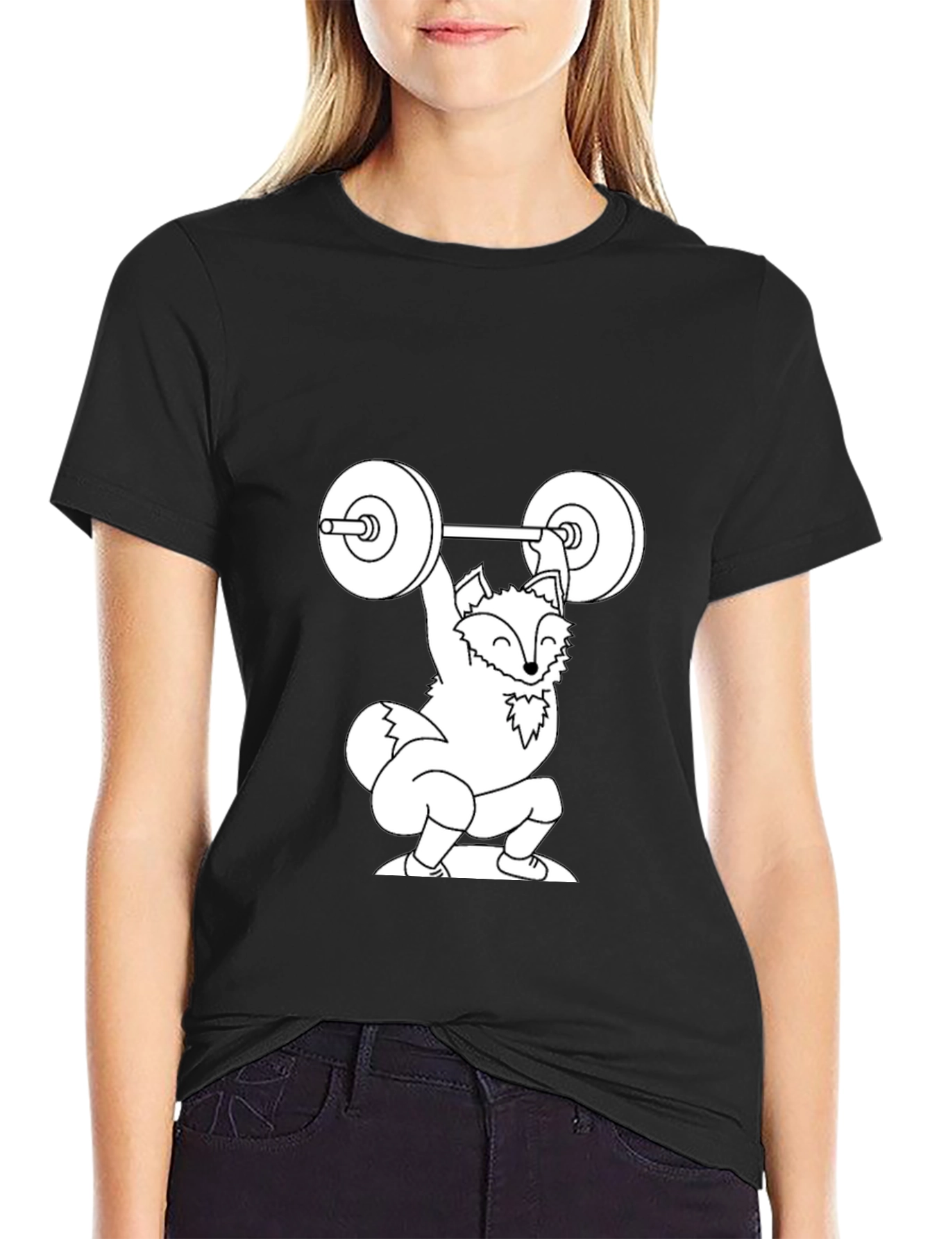 Black Fox Weightlifting Graphic Tee - Black view 2
