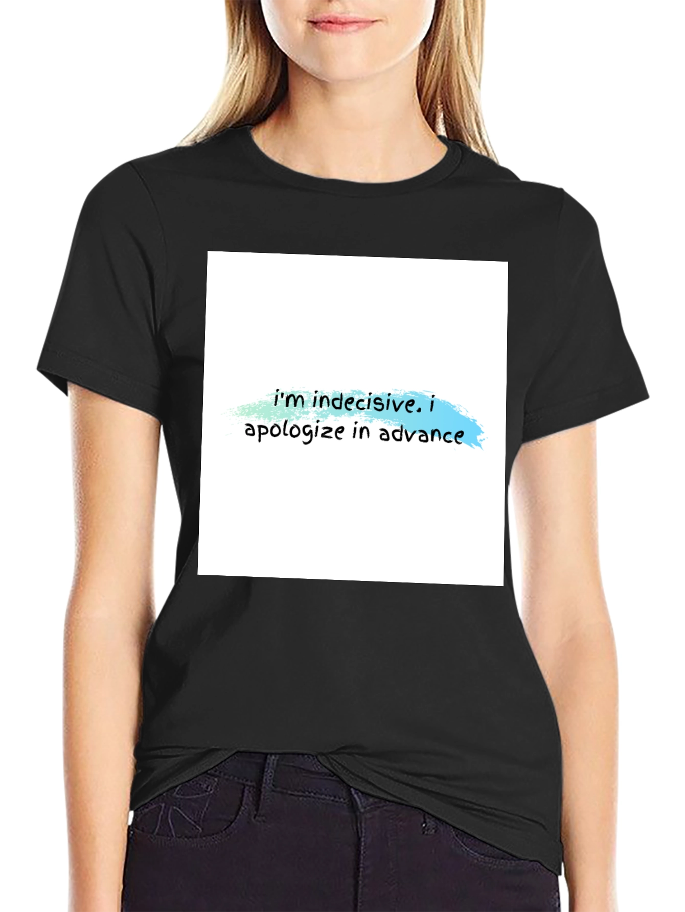 Black Indecisive T-Shirt - Funny Apology Tee view 2