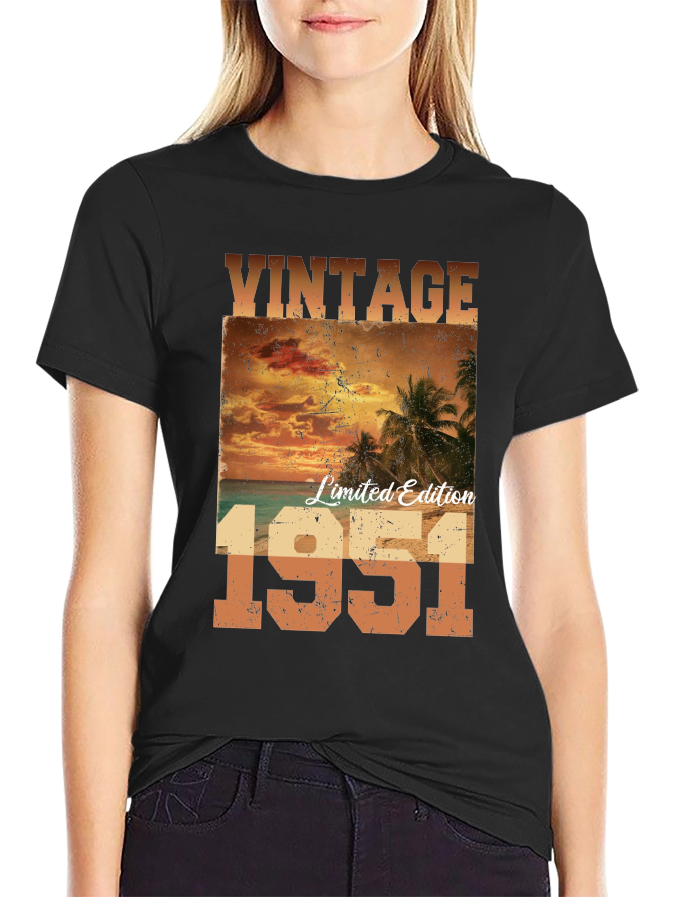 Black Vintage 1951 Limited Edition T-Shirt view 2