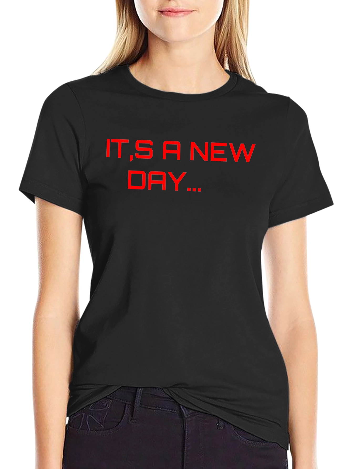 Black It's a New Day Graphic T-Shirt - Black view 2