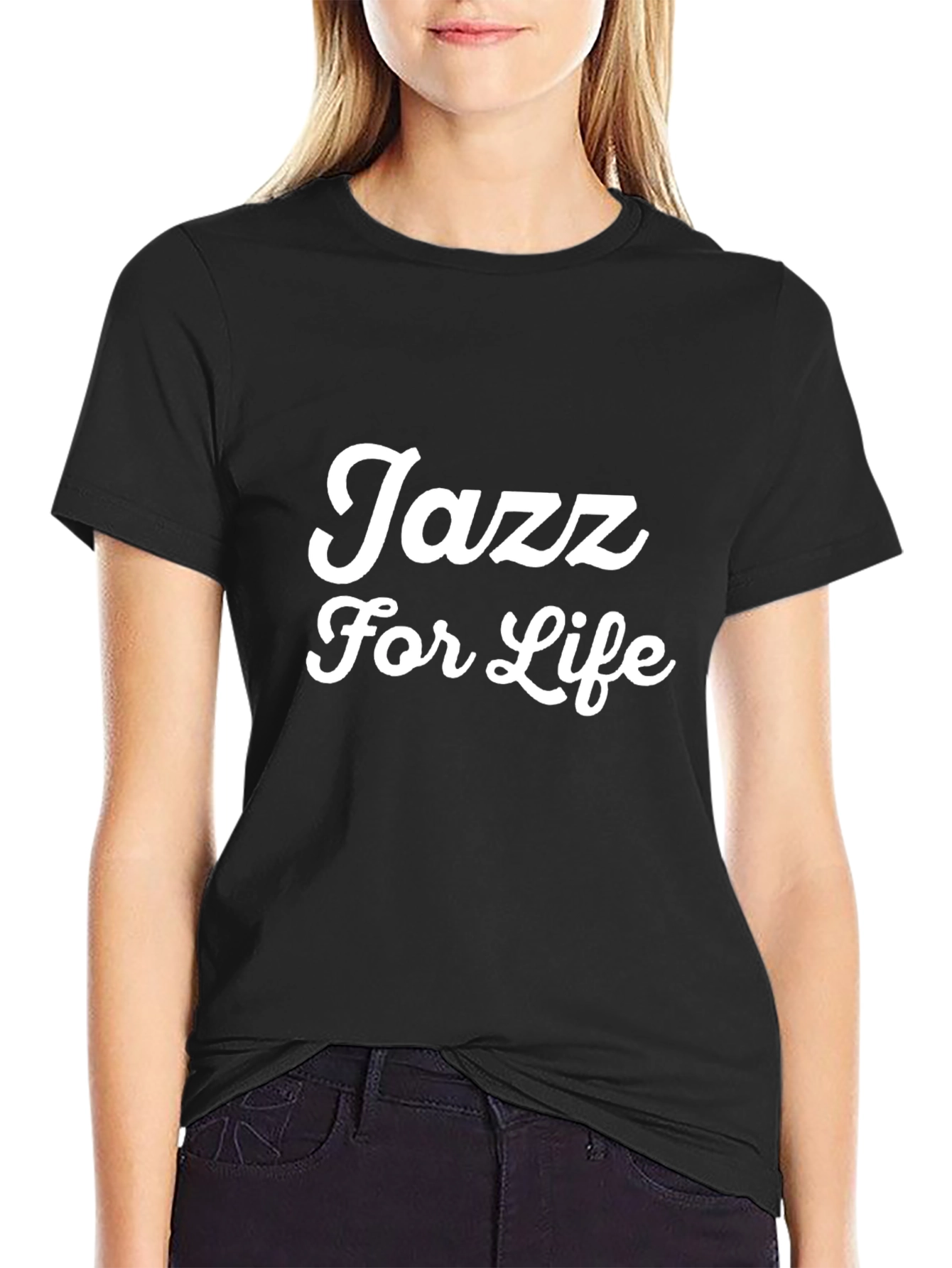 Black Jazz For Life Graphic T-Shirt view 2
