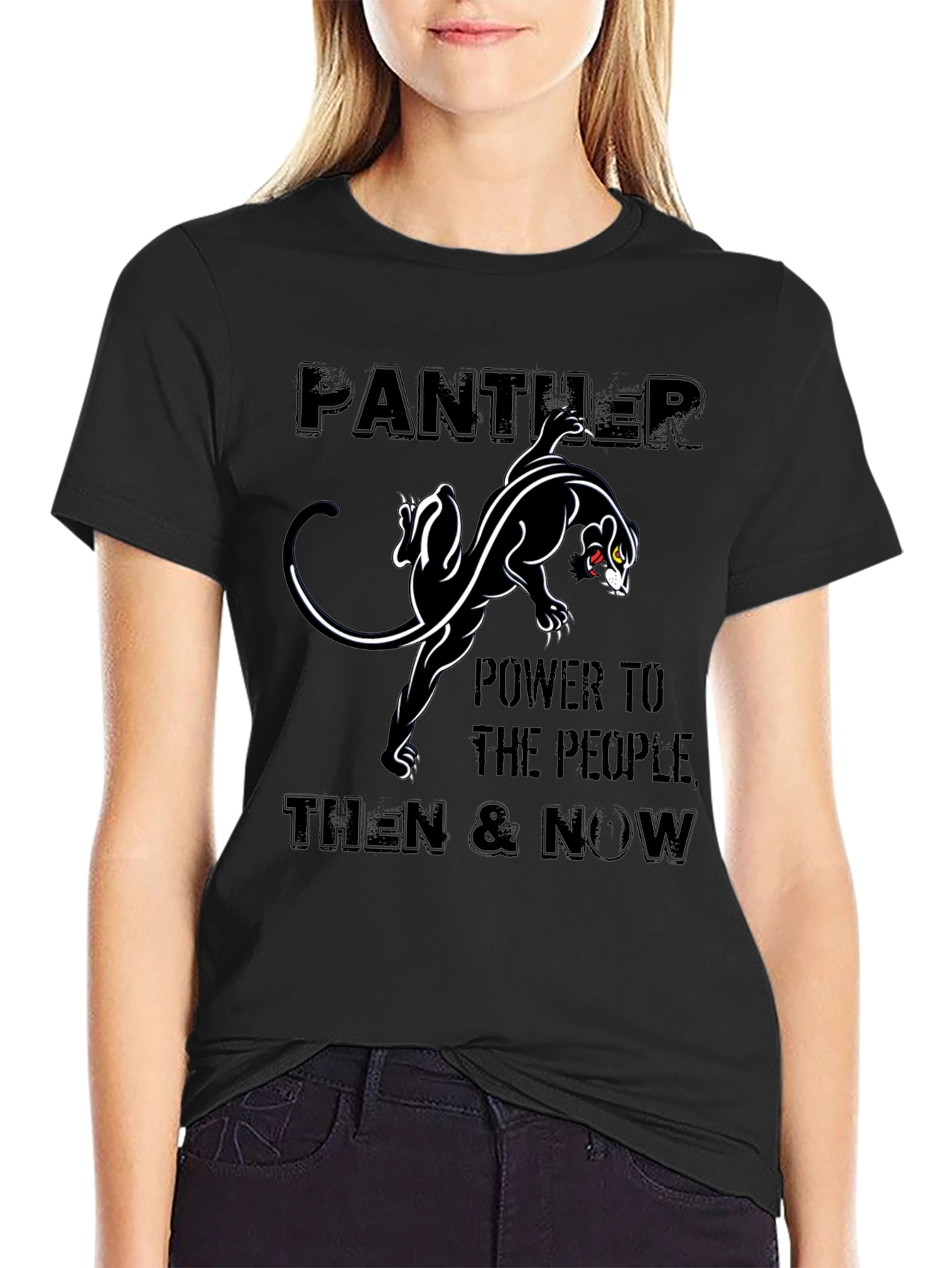 Black Panther Power T-Shirt: Black Pride Tee view 2