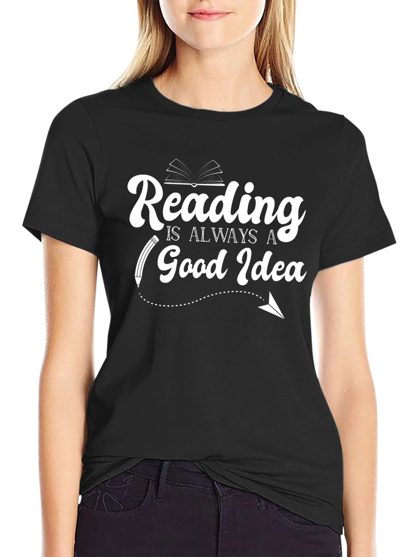 Black Reading is Always a Good Idea Graphic Tee view 2