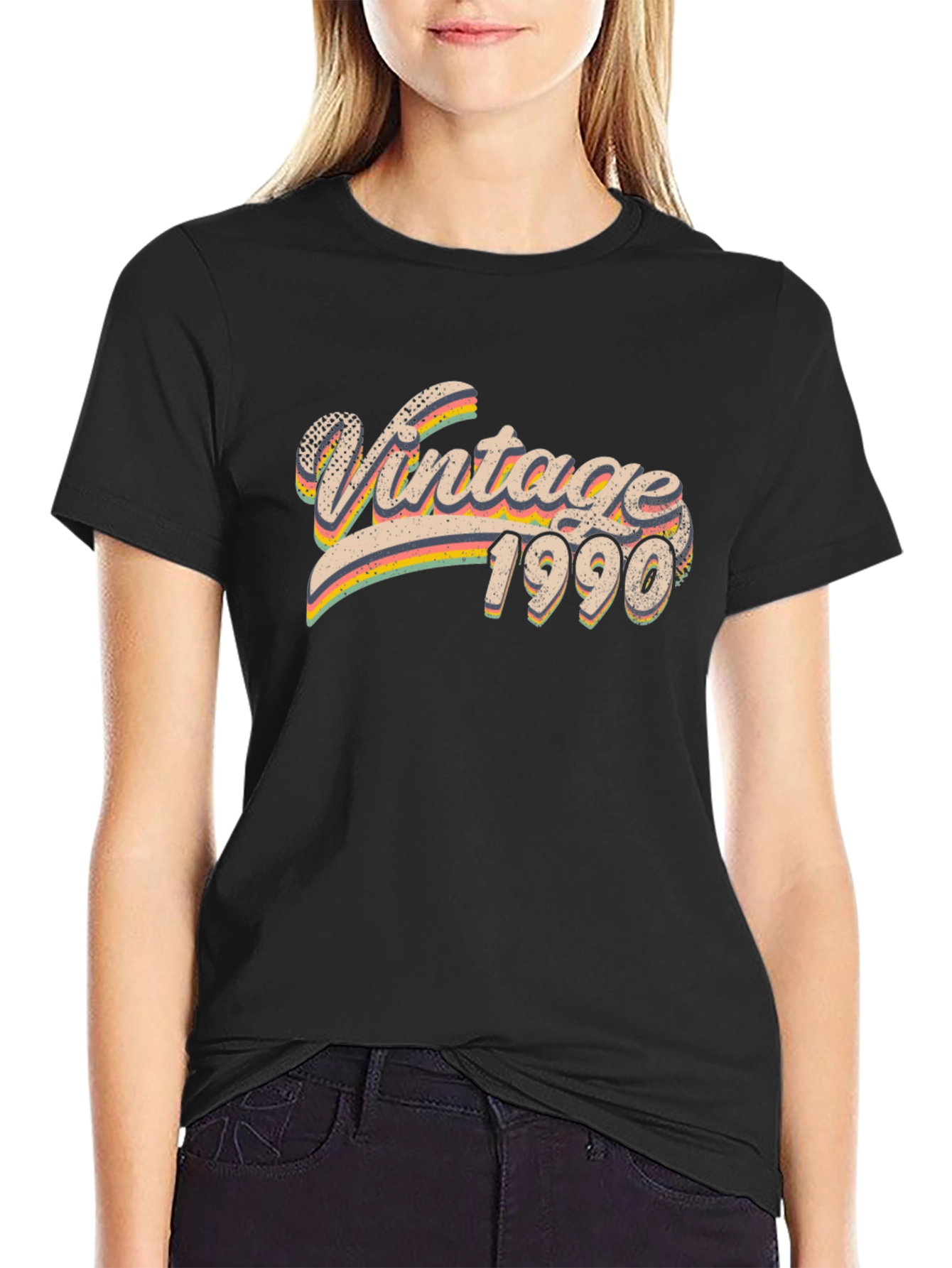 Black Vintage 1990 Graphic Tee view 2