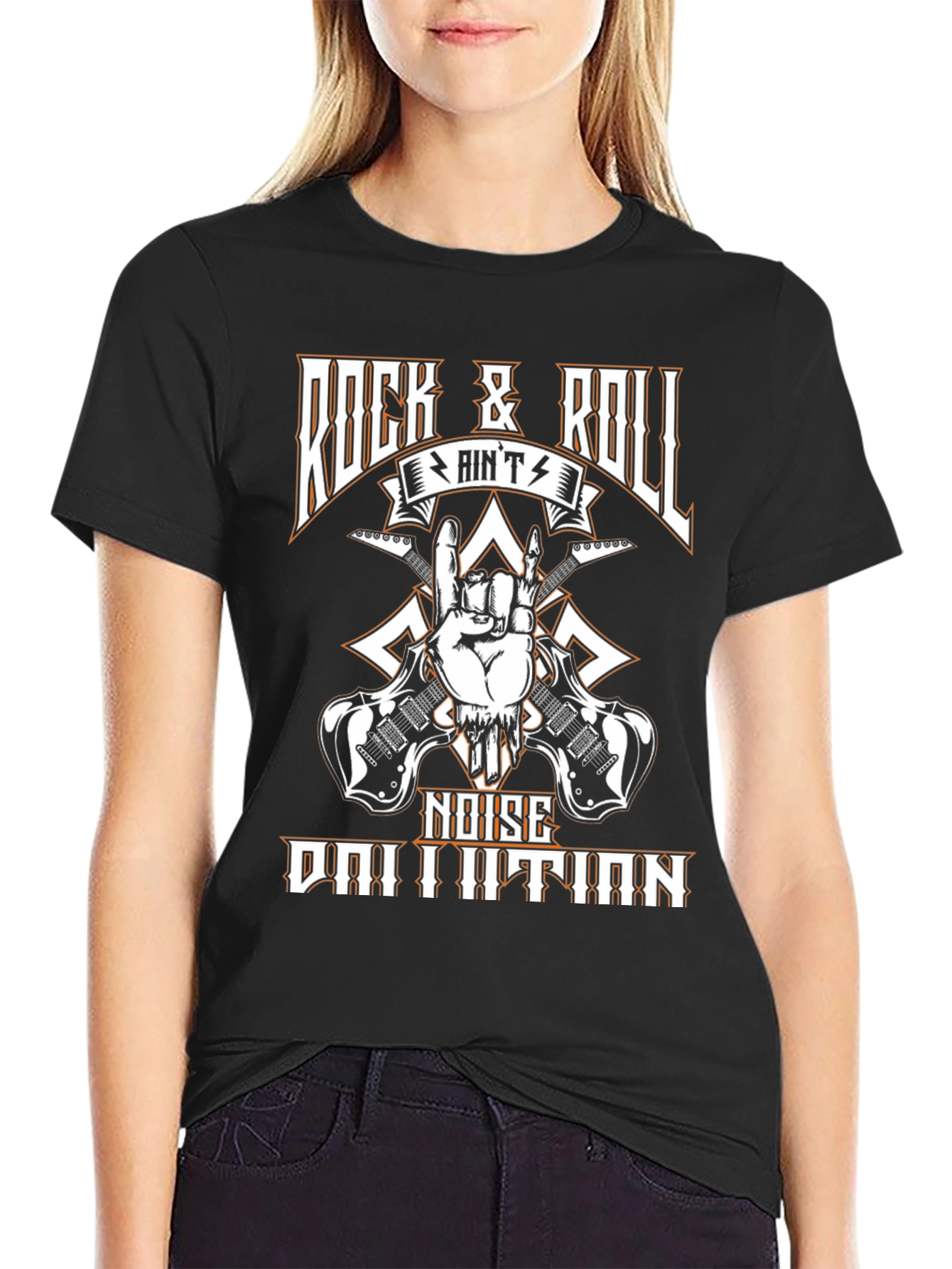 Black Rock & Roll Noise T-Shirt view 2