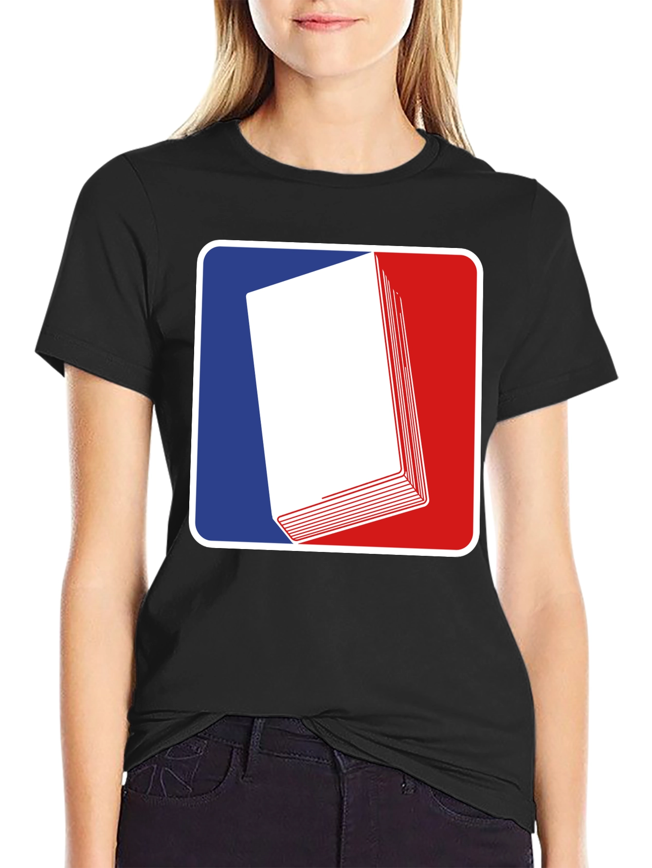 Black Graphic Tee: Books USA Style view 2