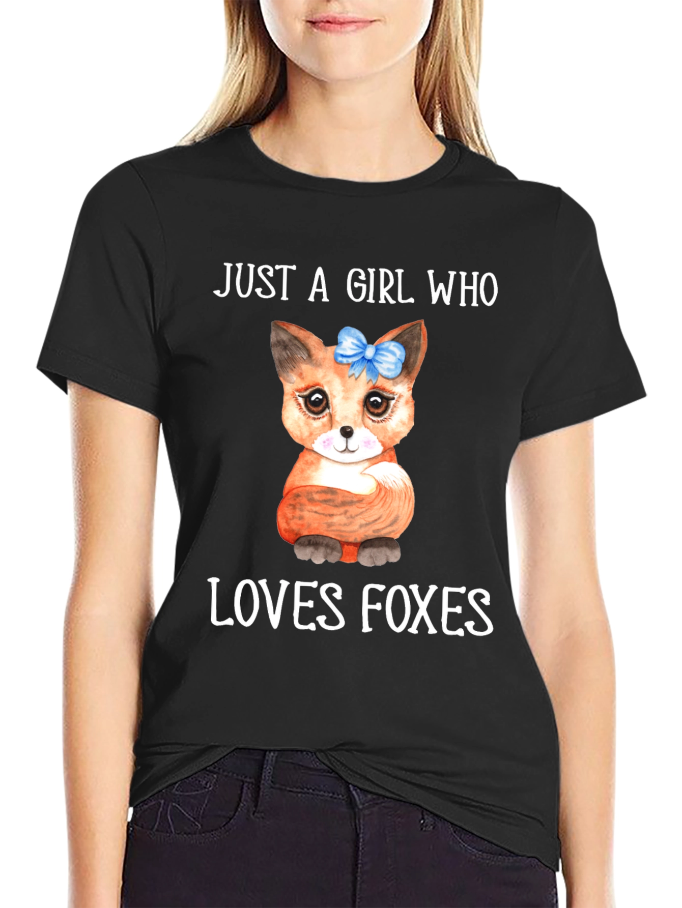 Black Girl Who Loves Foxes Graphic Tee view 2