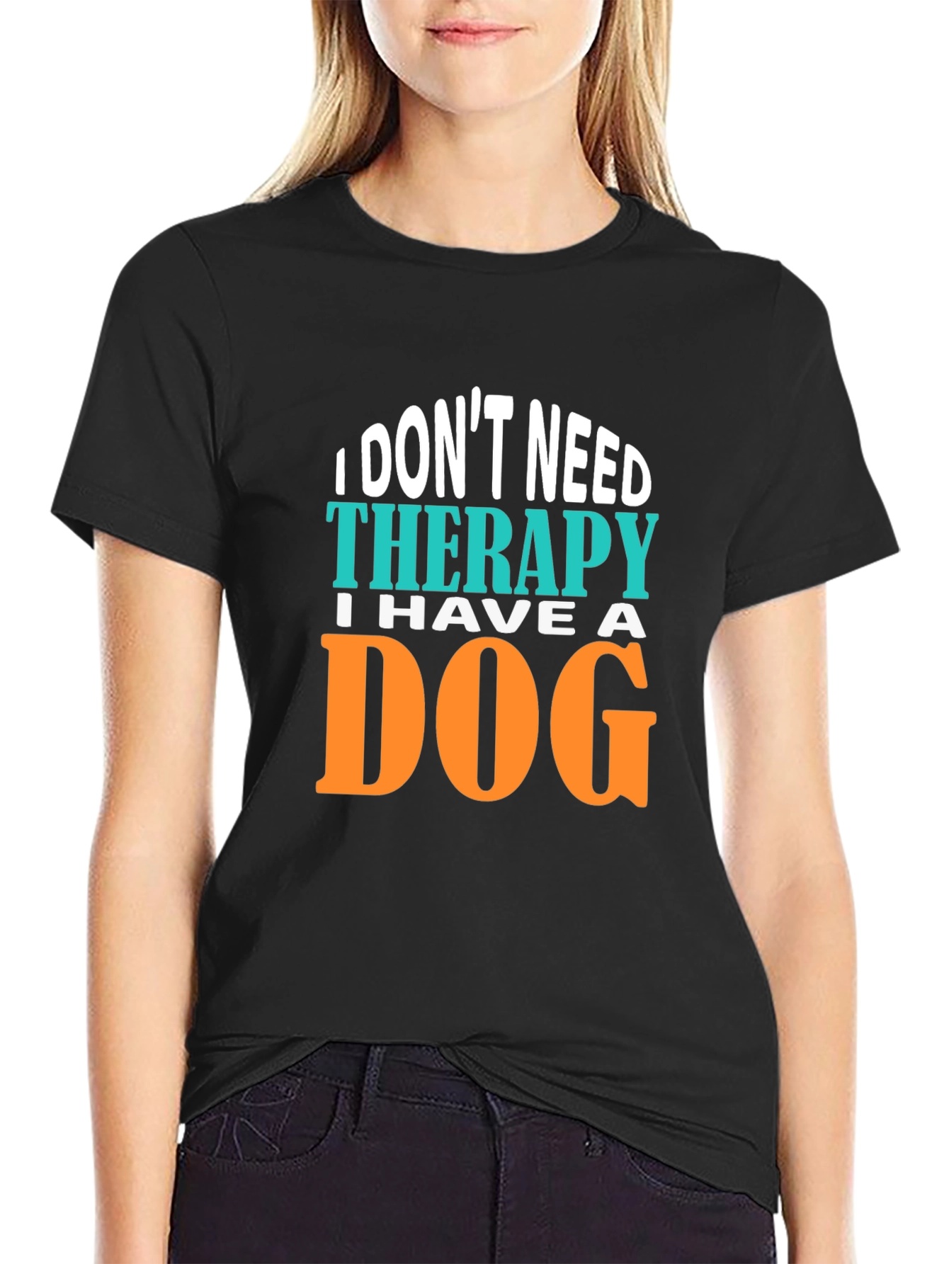 Black Dog Therapy Black Graphic Tee view 2