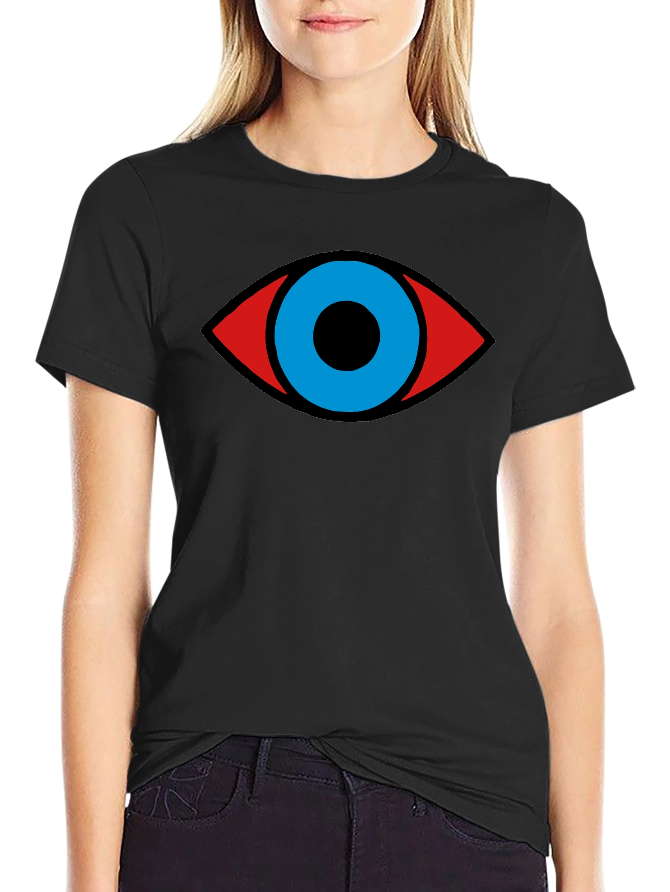 Black Eye Graphic Black T-Shirt view 2