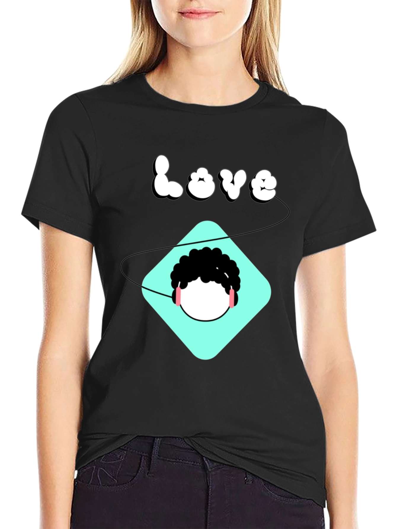 Black Love Music T-Shirt - Stylish Graphic Tee view 2