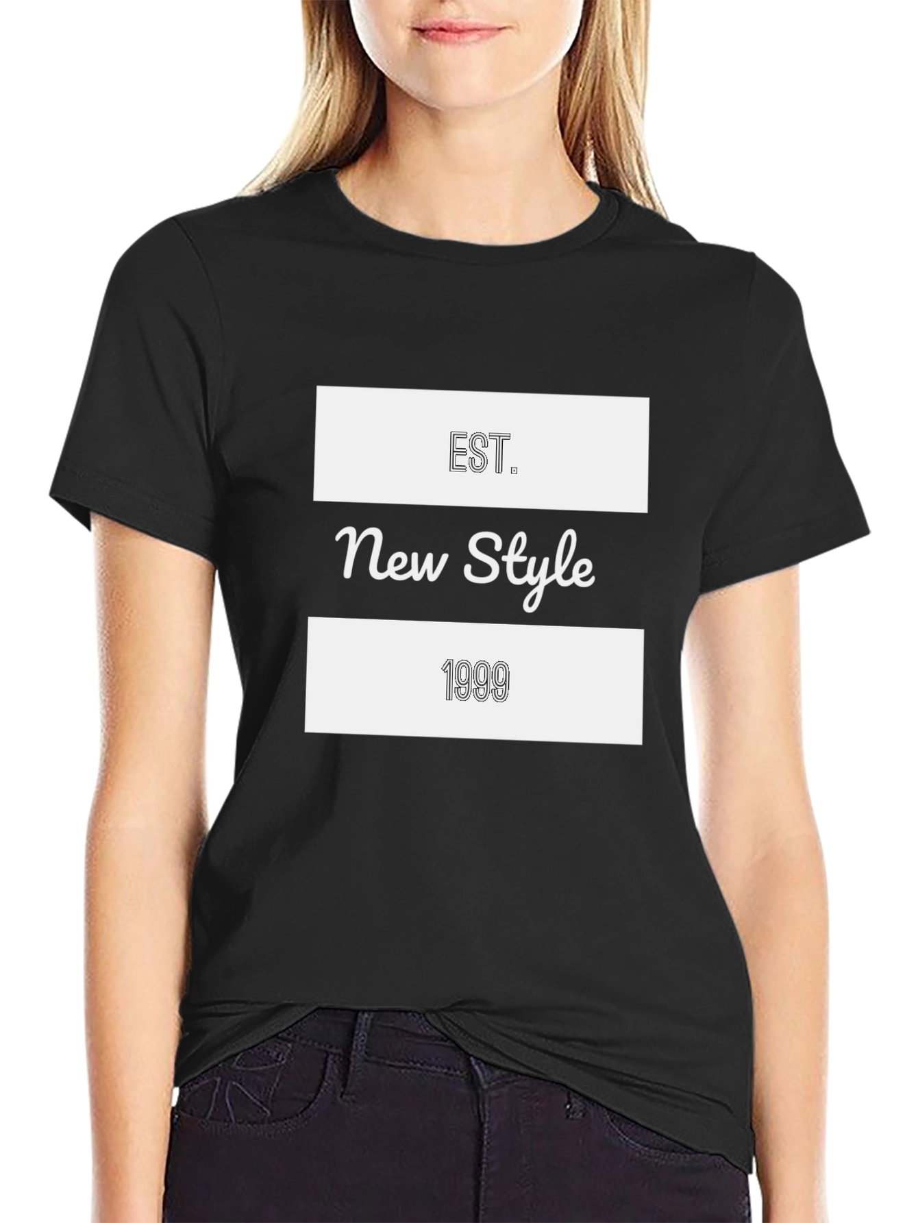 Black Men's 'New Style 1999' Graphic T-Shirt view 2