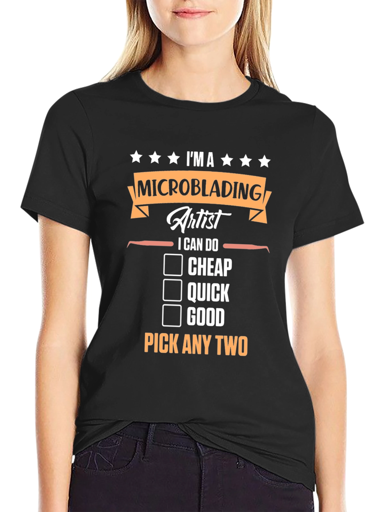 Black Microblading Artist T-Shirt - Pick Any Two view 2